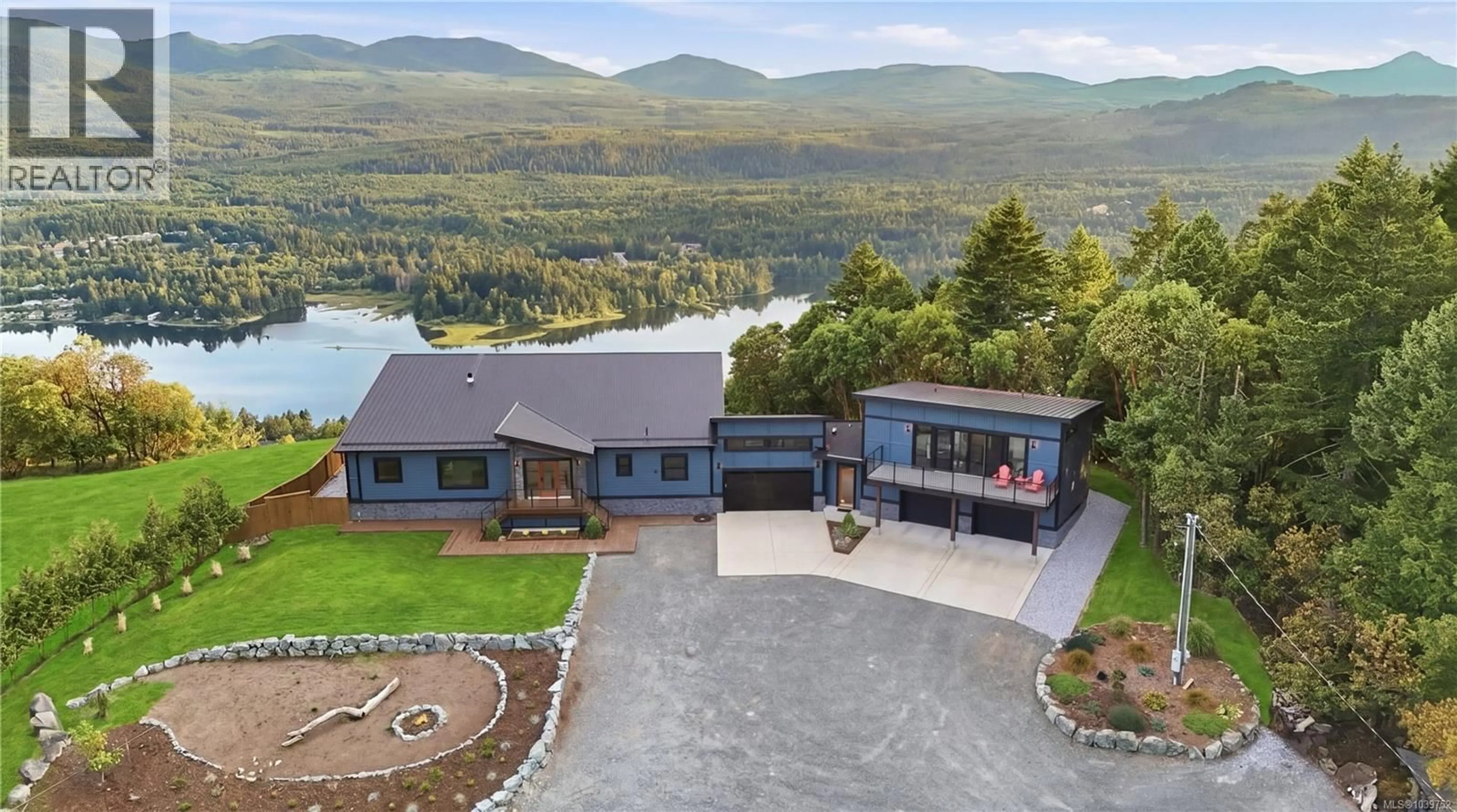A pic from outside/outdoor area/front of a property/back of a property/a pic from drone, water/lake/river/ocean view for 5175 AHO ROAD, Ladysmith British Columbia V9G2B8