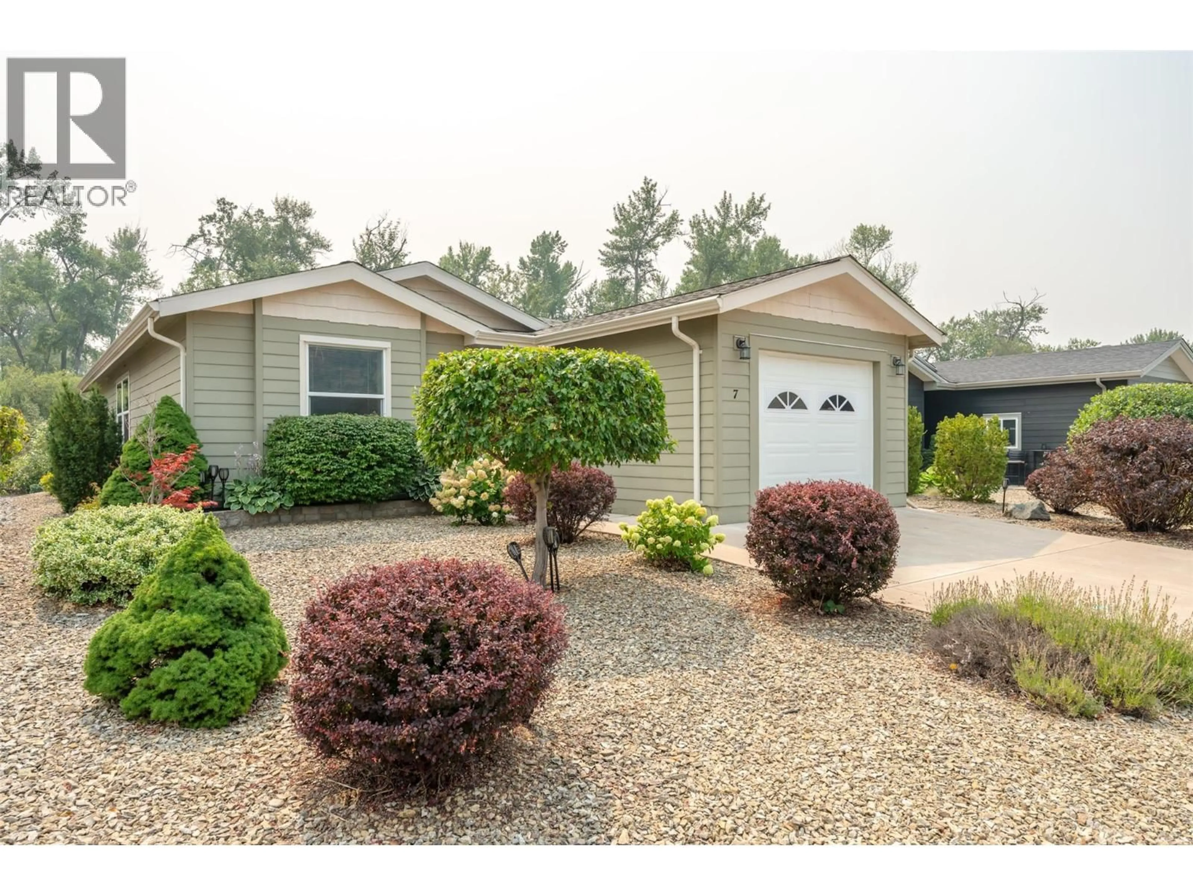 Home with vinyl exterior material, street for 7 - 8300 GALLAGHER LK FRONTAGE ROAD, Oliver British Columbia V0H1T2