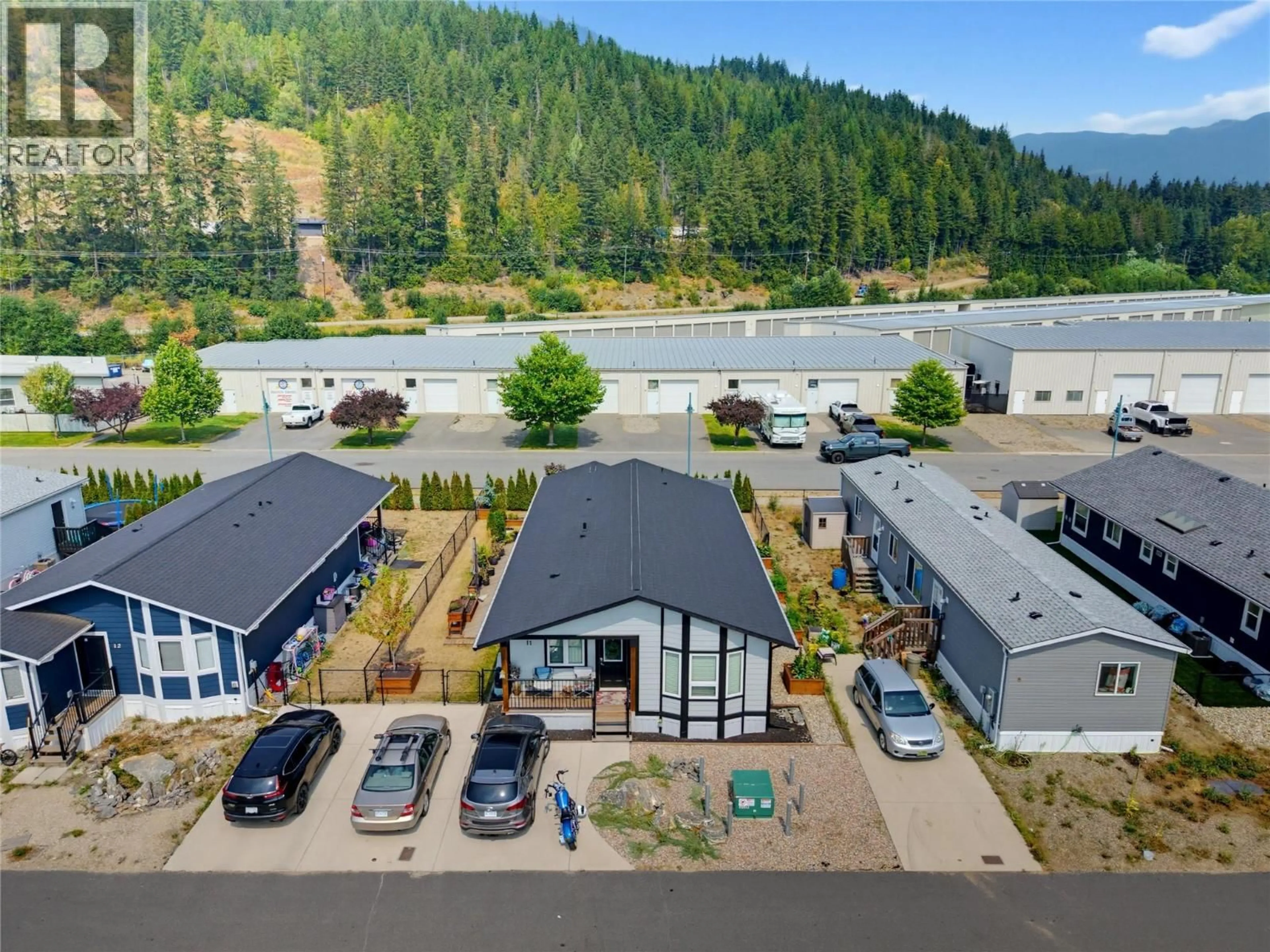 A pic from outside/outdoor area/front of a property/back of a property/a pic from drone, mountain view for 11 - 1705 HILLIER ROAD, Sicamous British Columbia V0E2V4