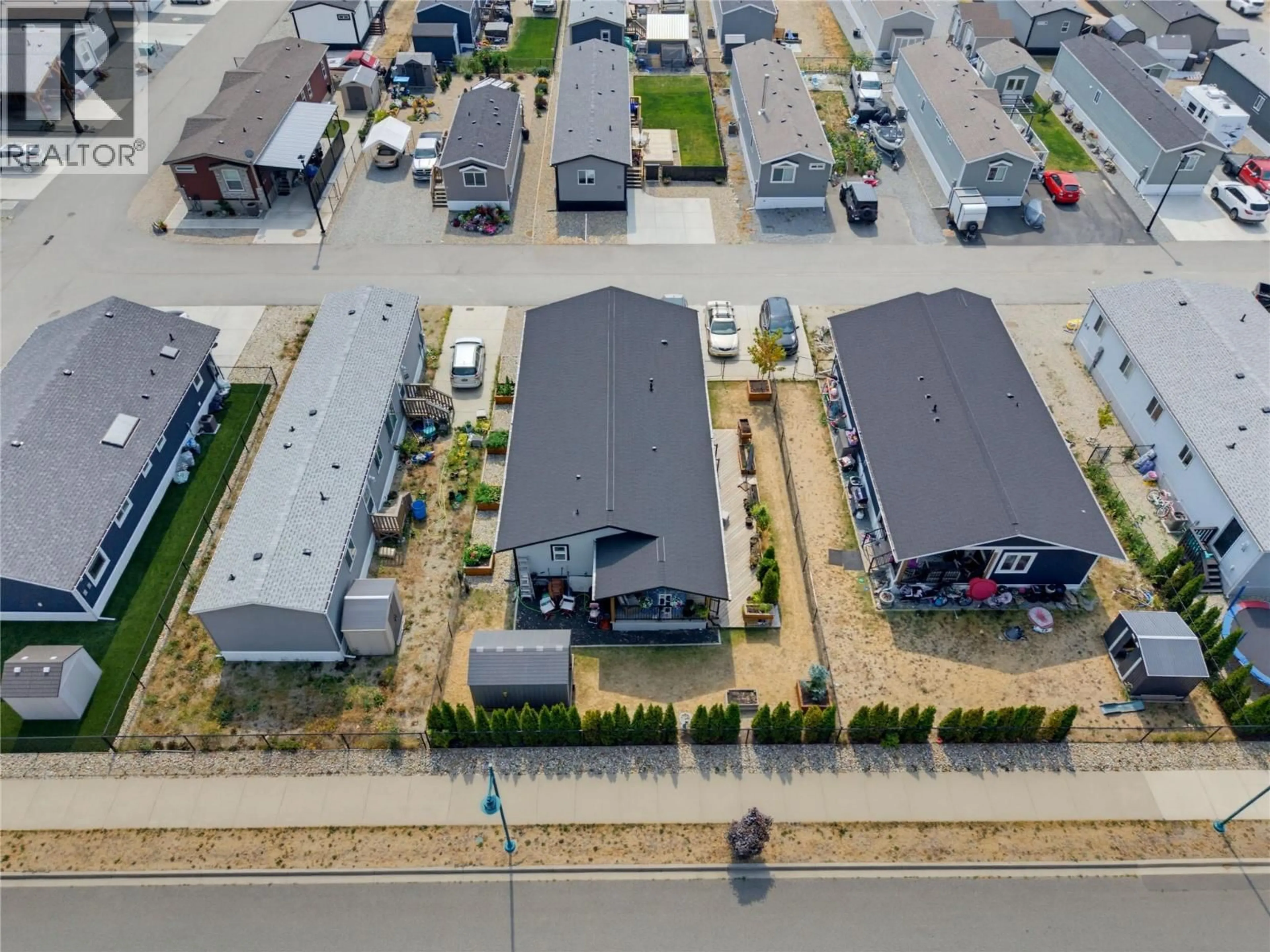A pic from outside/outdoor area/front of a property/back of a property/a pic from drone, street for 11 - 1705 HILLIER ROAD, Sicamous British Columbia V0E2V4