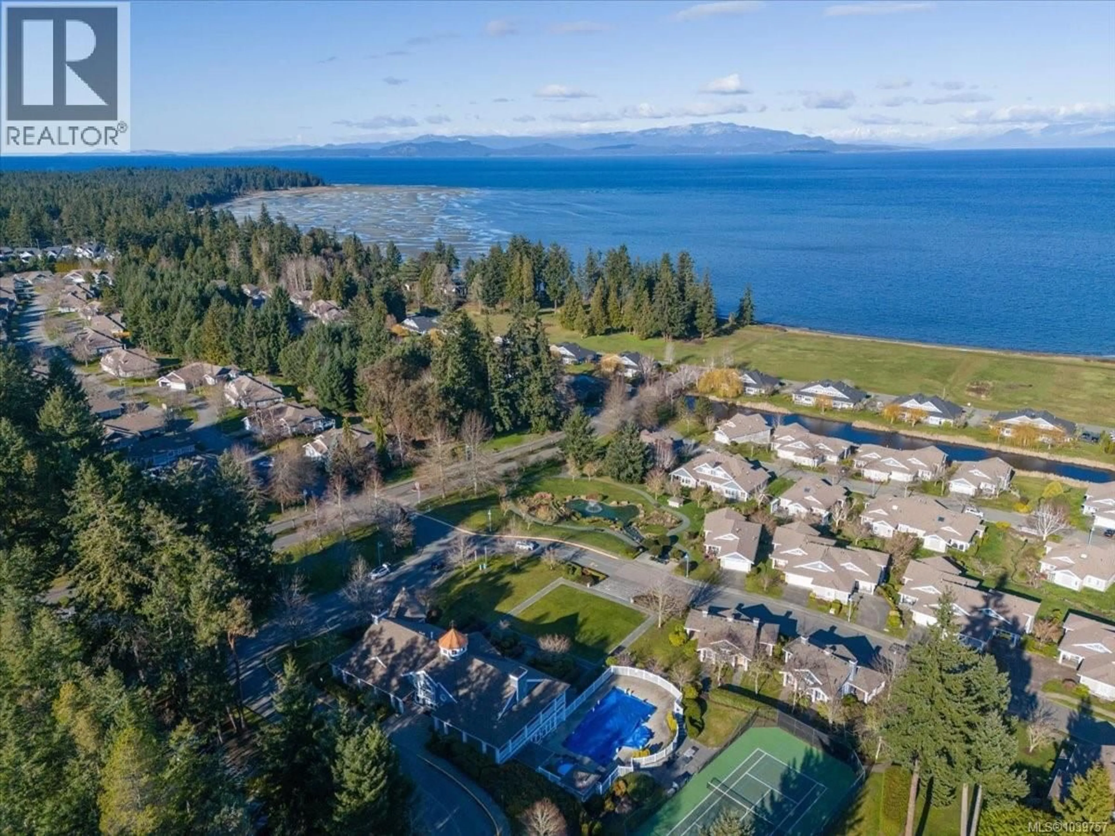 A pic from outside/outdoor area/front of a property/back of a property/a pic from drone, water/lake/river/ocean view for 1266 SATURNA DRIVE, Parksville British Columbia V9P2X6