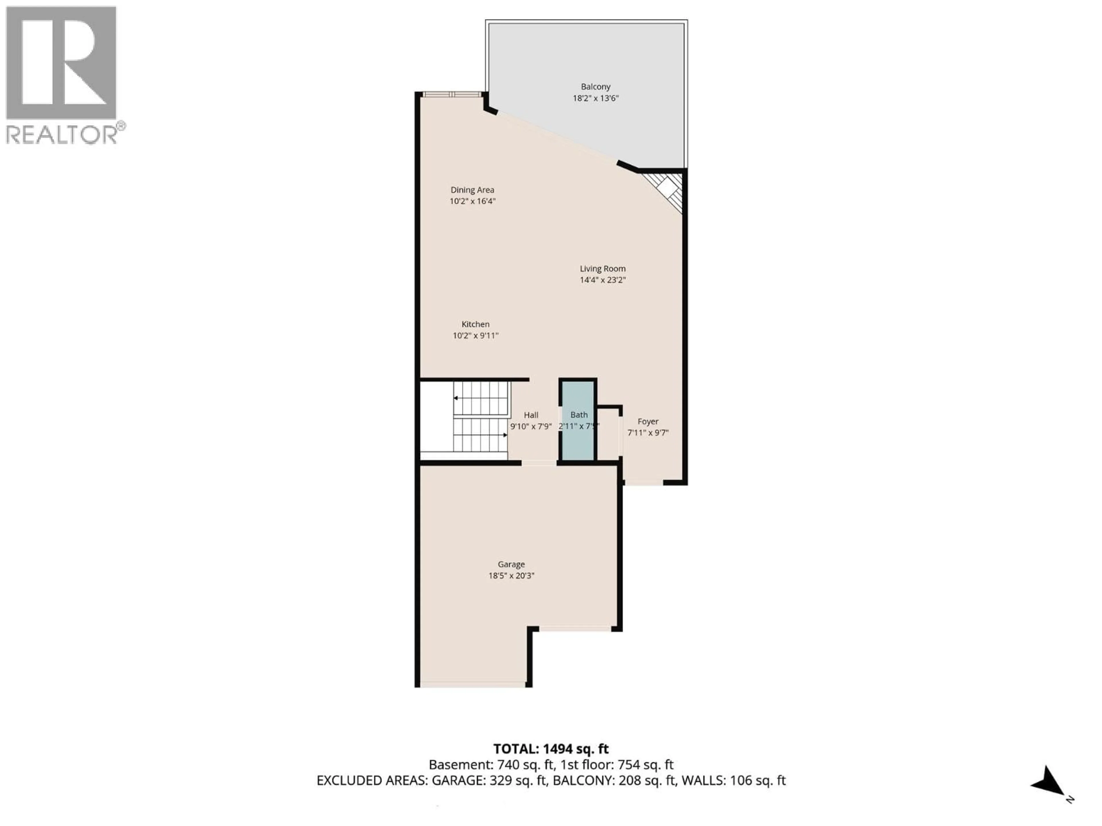 Floor plan for 3H - 101 DORMIE DRIVE, Vernon British Columbia V1H1Y6
