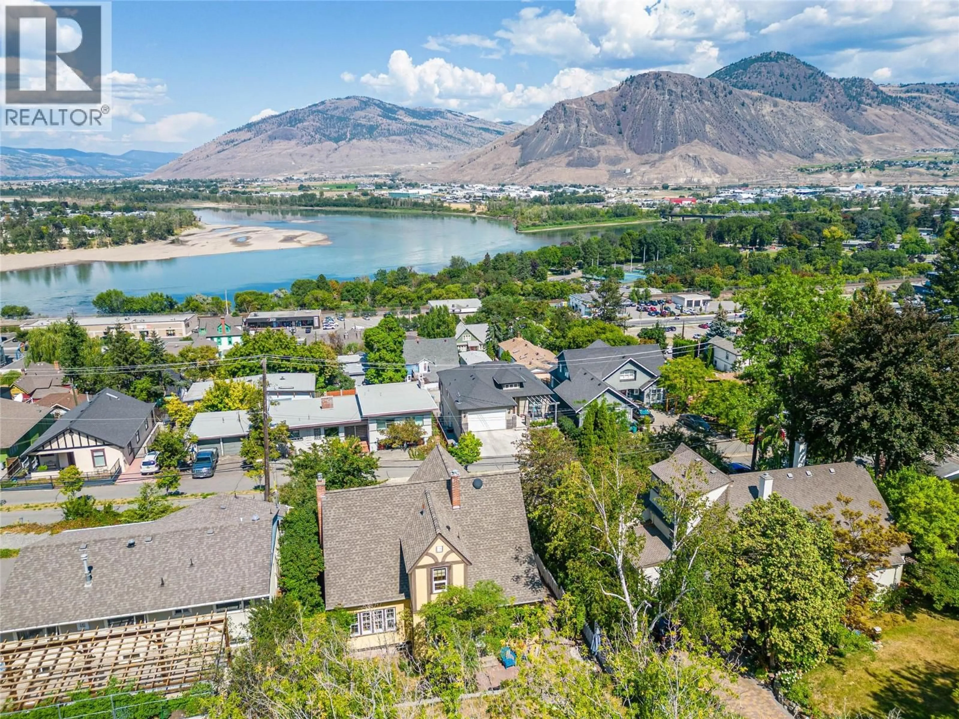 A pic from outside/outdoor area/front of a property/back of a property/a pic from drone, mountain view for 219 ST PAUL STREET WEST, Kamloops British Columbia V2C1G2
