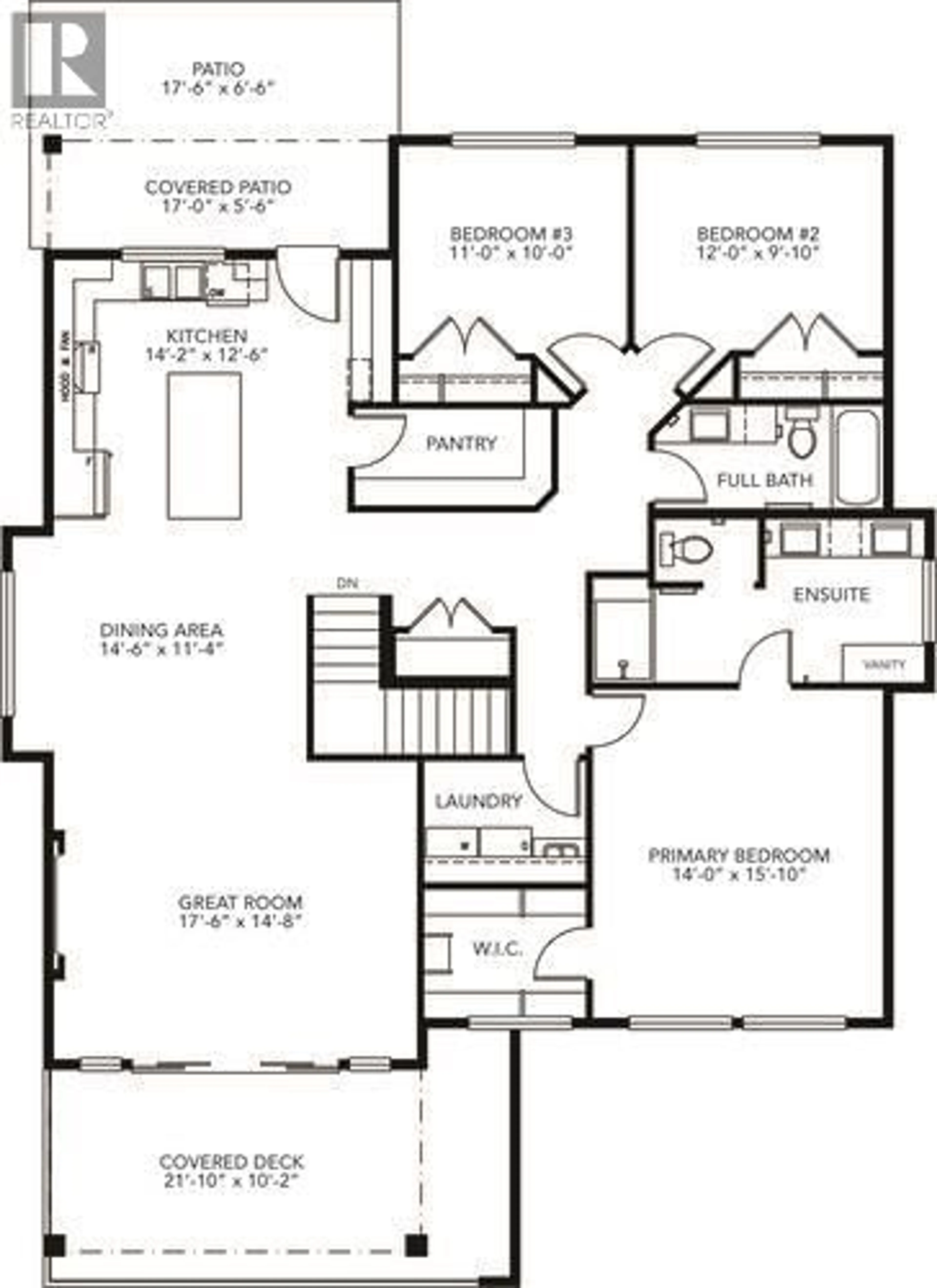 Floor plan for 2071 CORTINA DRIVE, Kelowna British Columbia V1P1R3