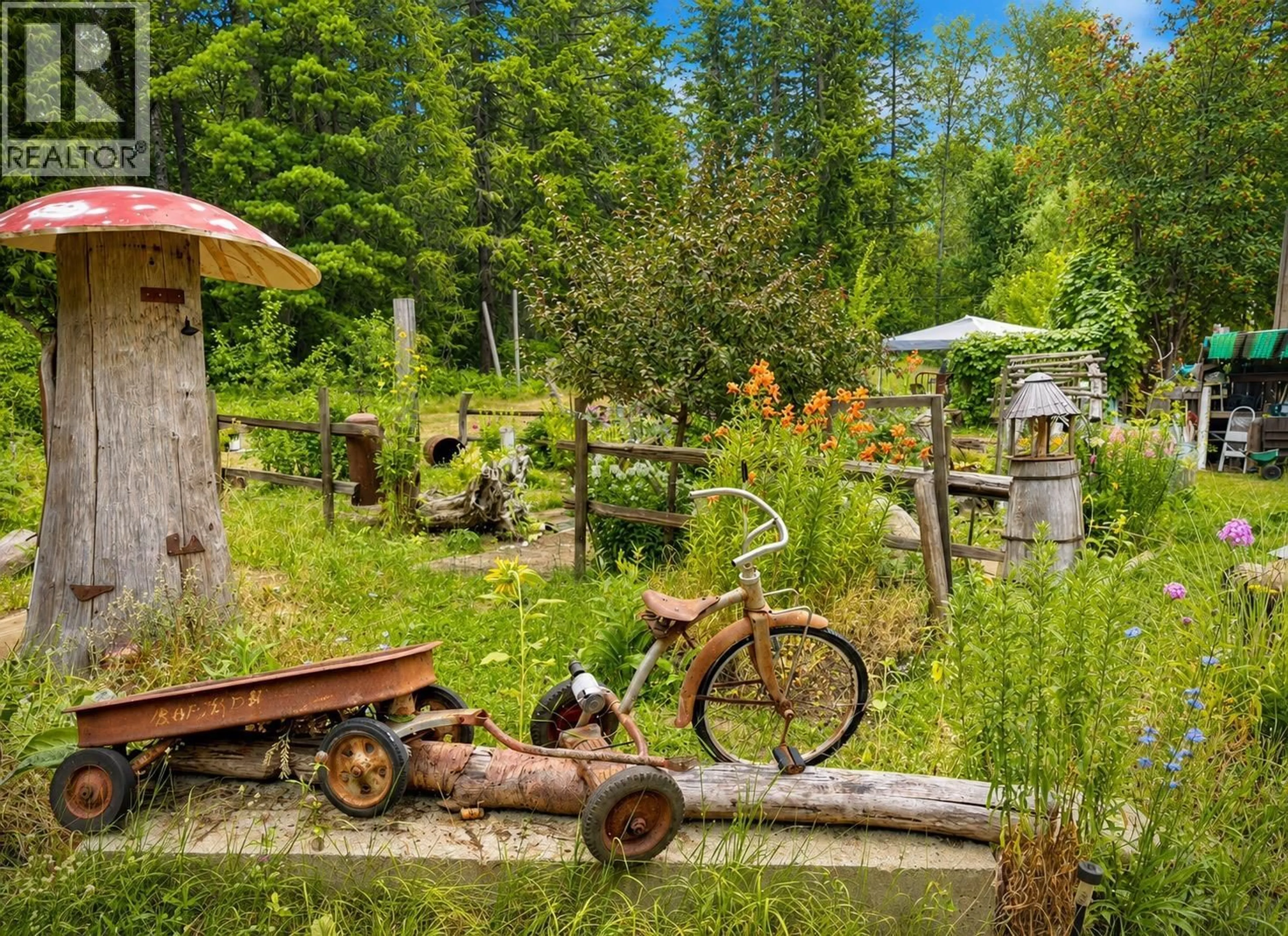 Patio, forest/trees view for 3233 MABEL LAKE ROAD, Enderby British Columbia V4Y4L4