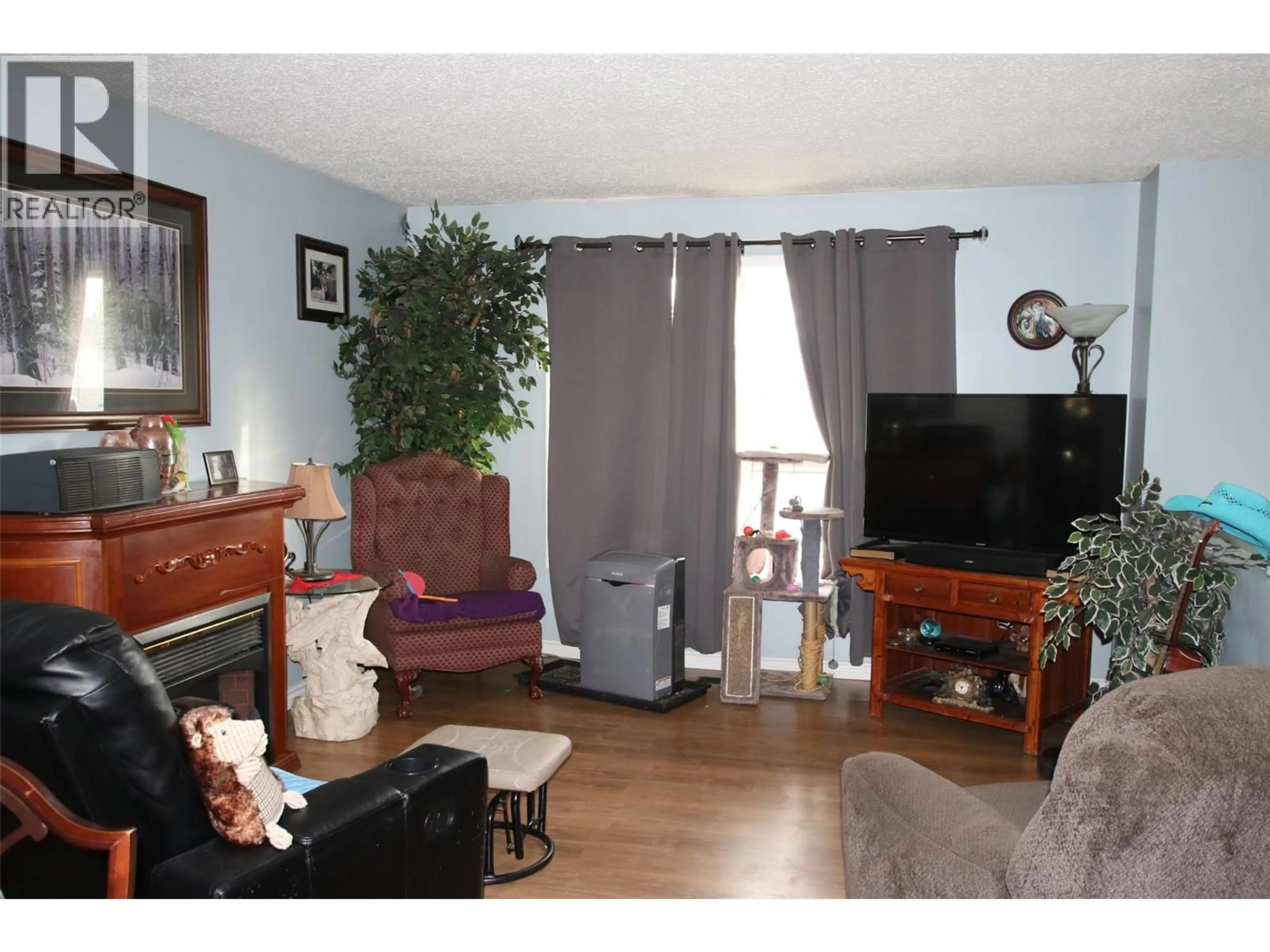 Living room with furniture, wood/laminate floor for 119 SPRUCE AVENUE, Tumbler Ridge British Columbia V0C2W0