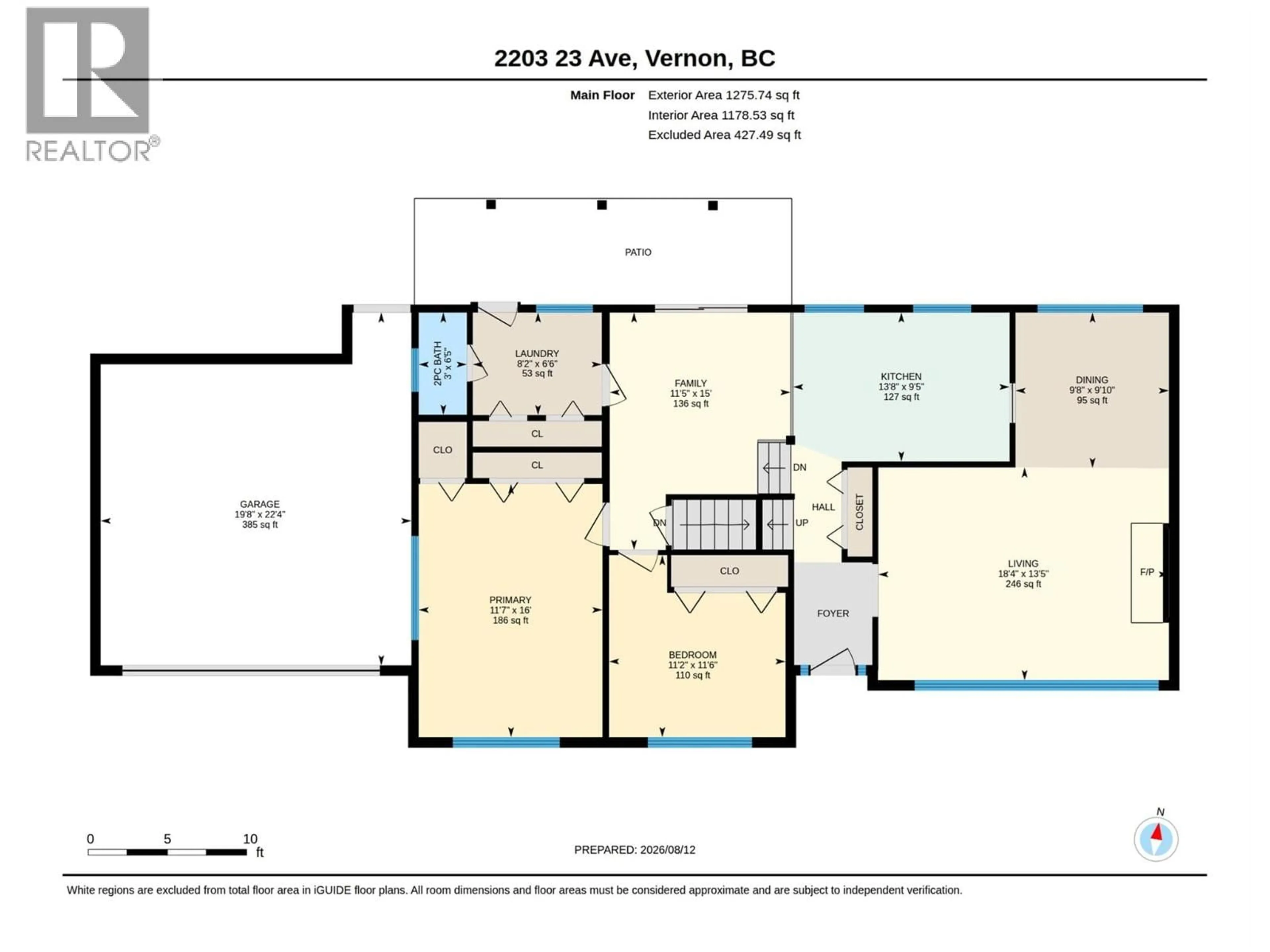 Floor plan for 2203 23 AVENUE, Vernon British Columbia V1T1J6