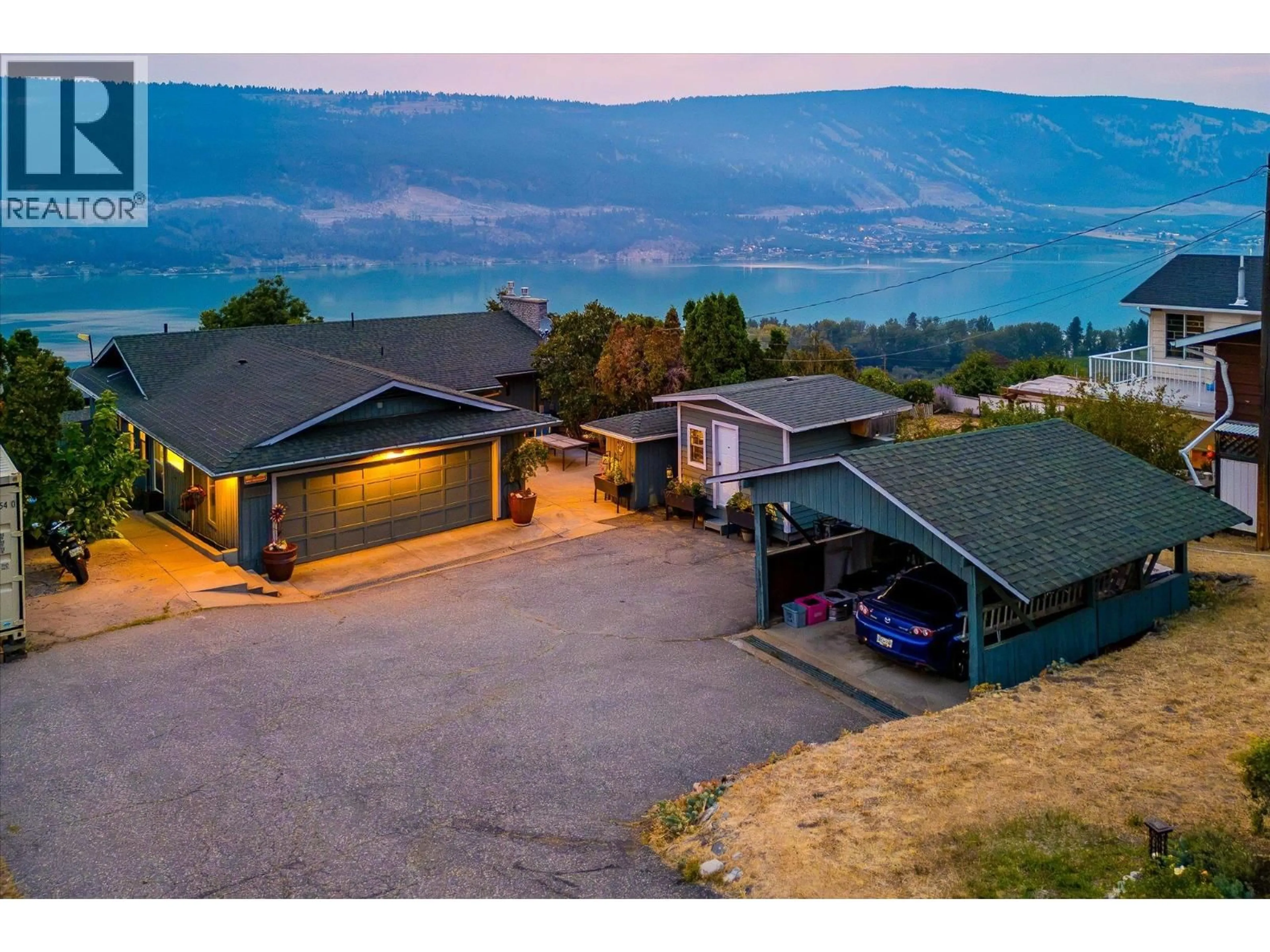 A pic from outside/outdoor area/front of a property/back of a property/a pic from drone, mountain view for 13890 OYAMA ROAD, Lake Country British Columbia V4V2B2