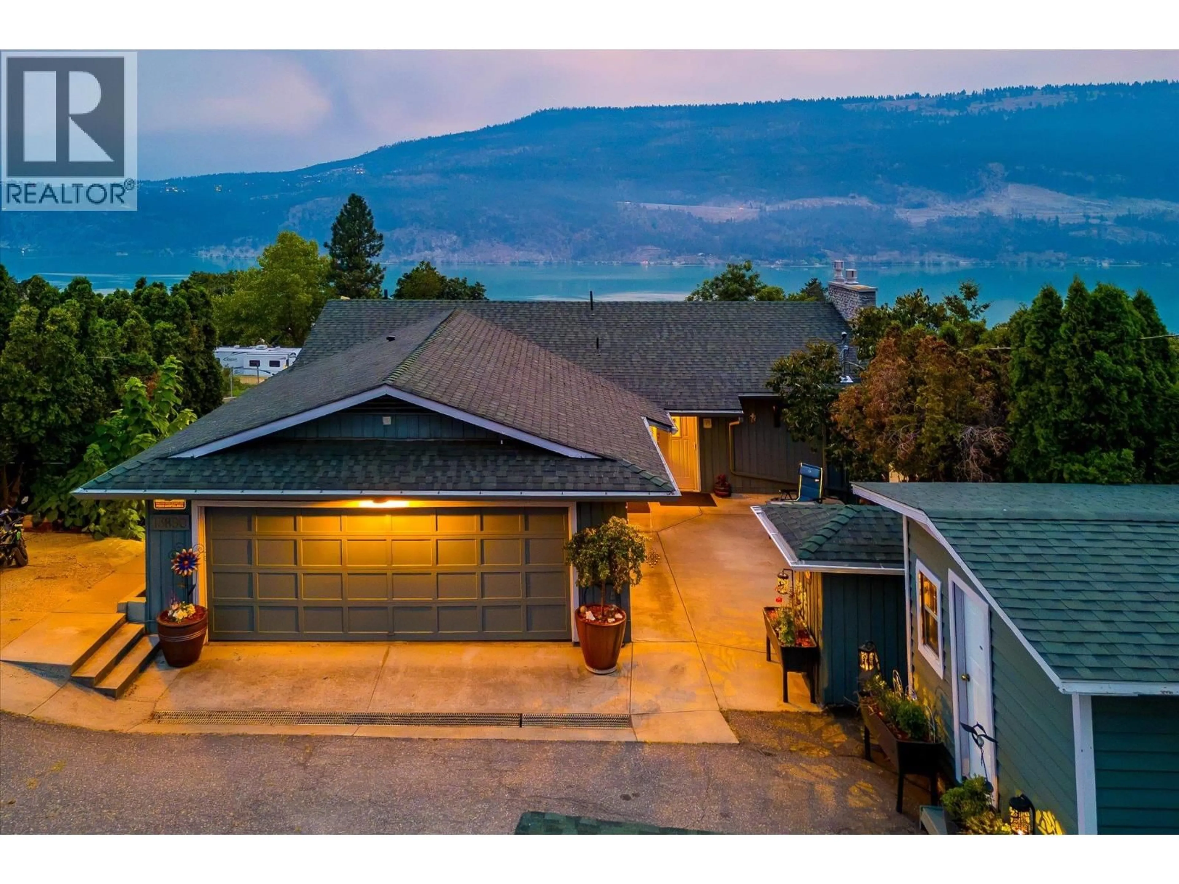 A pic from outside/outdoor area/front of a property/back of a property/a pic from drone, mountain view for 13890 OYAMA ROAD, Lake Country British Columbia V4V2B2