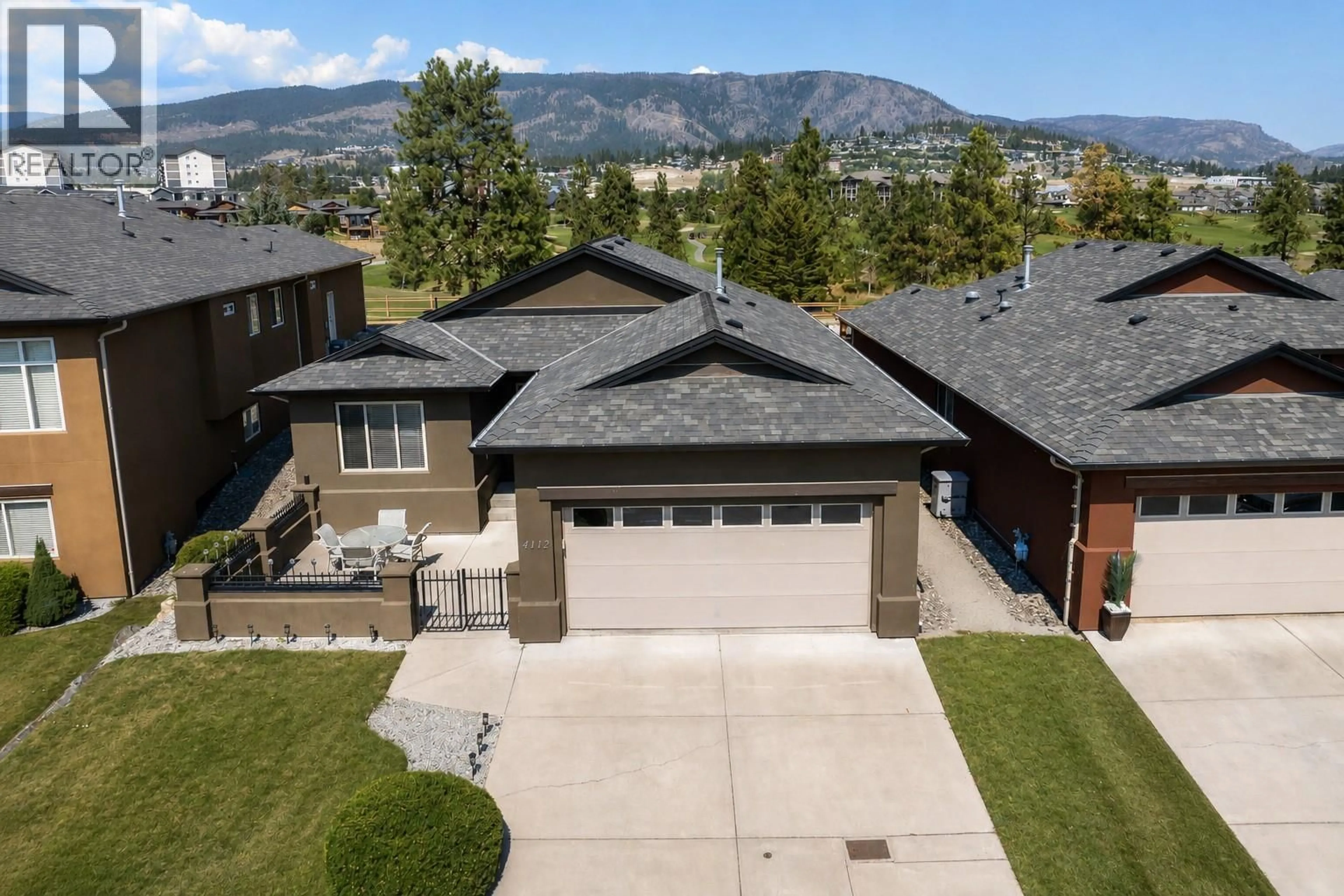 A pic from outside/outdoor area/front of a property/back of a property/a pic from drone, mountain view for 4112 SOLANA PLACE, Westbank British Columbia V4T2Y9