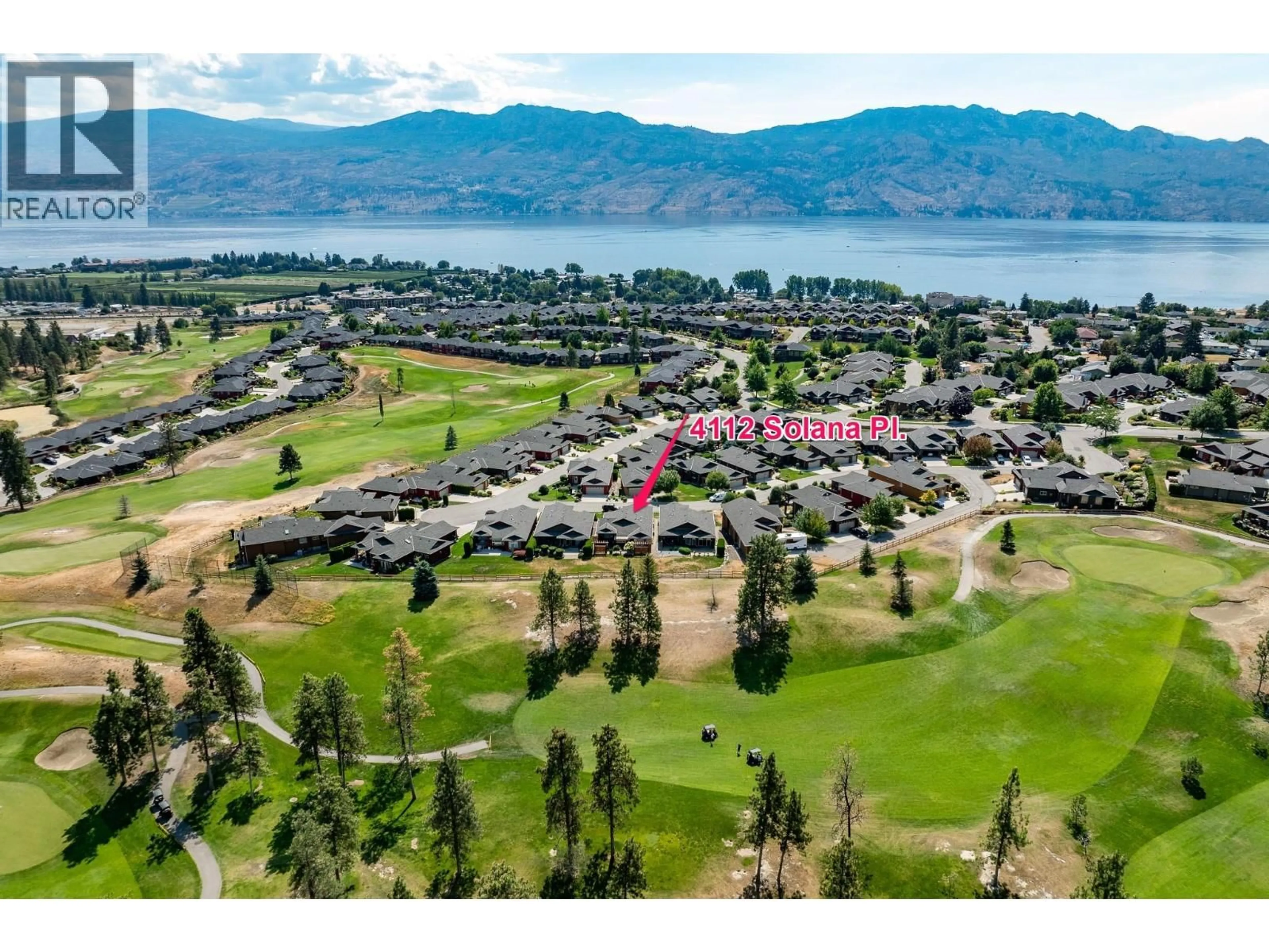 A pic from outside/outdoor area/front of a property/back of a property/a pic from drone, water/lake/river/ocean view for 4112 SOLANA PLACE, Westbank British Columbia V4T2Y9