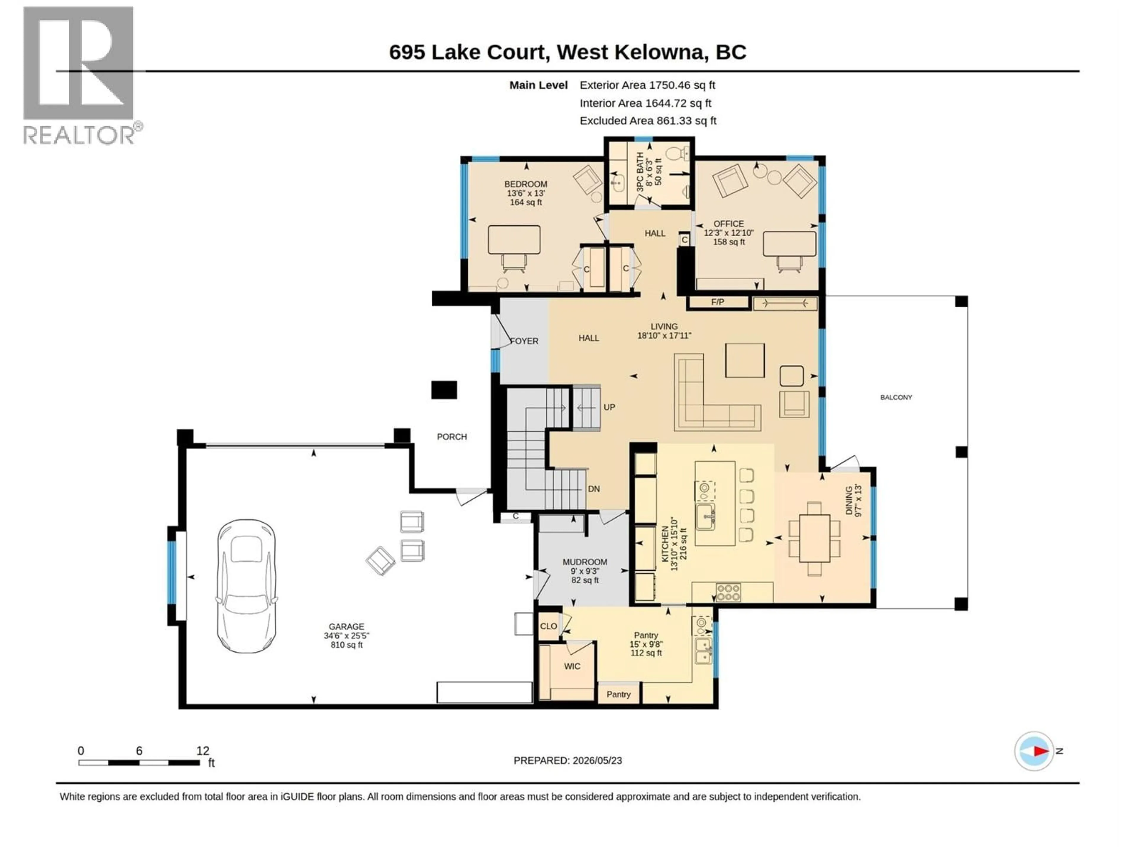Floor plan for 695 LAKE COURT, West Kelowna British Columbia V1Z0A3
