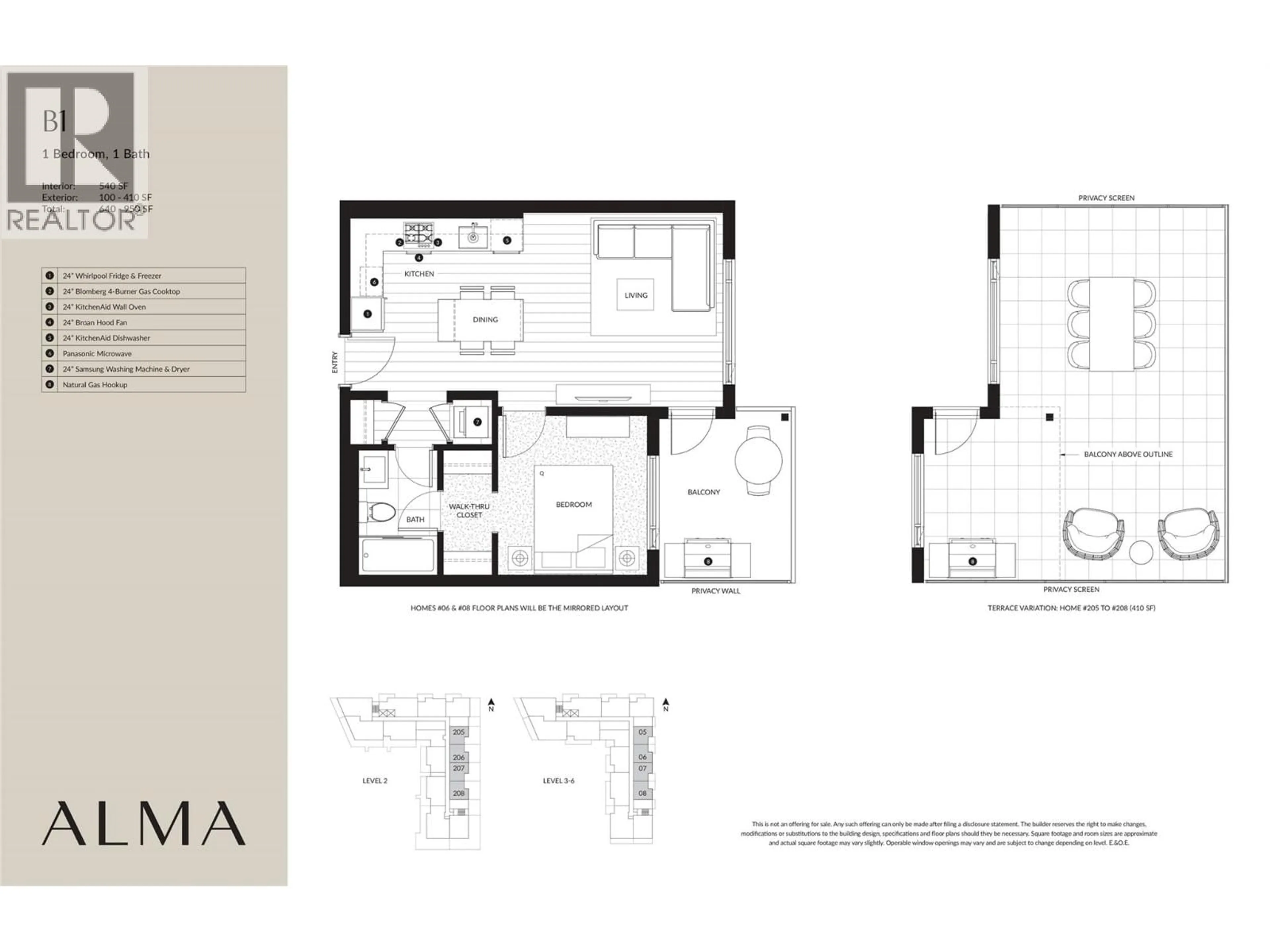 Floor plan for 206 - 3051 ABBOTT STREET, Kelowna British Columbia V1Y0P1