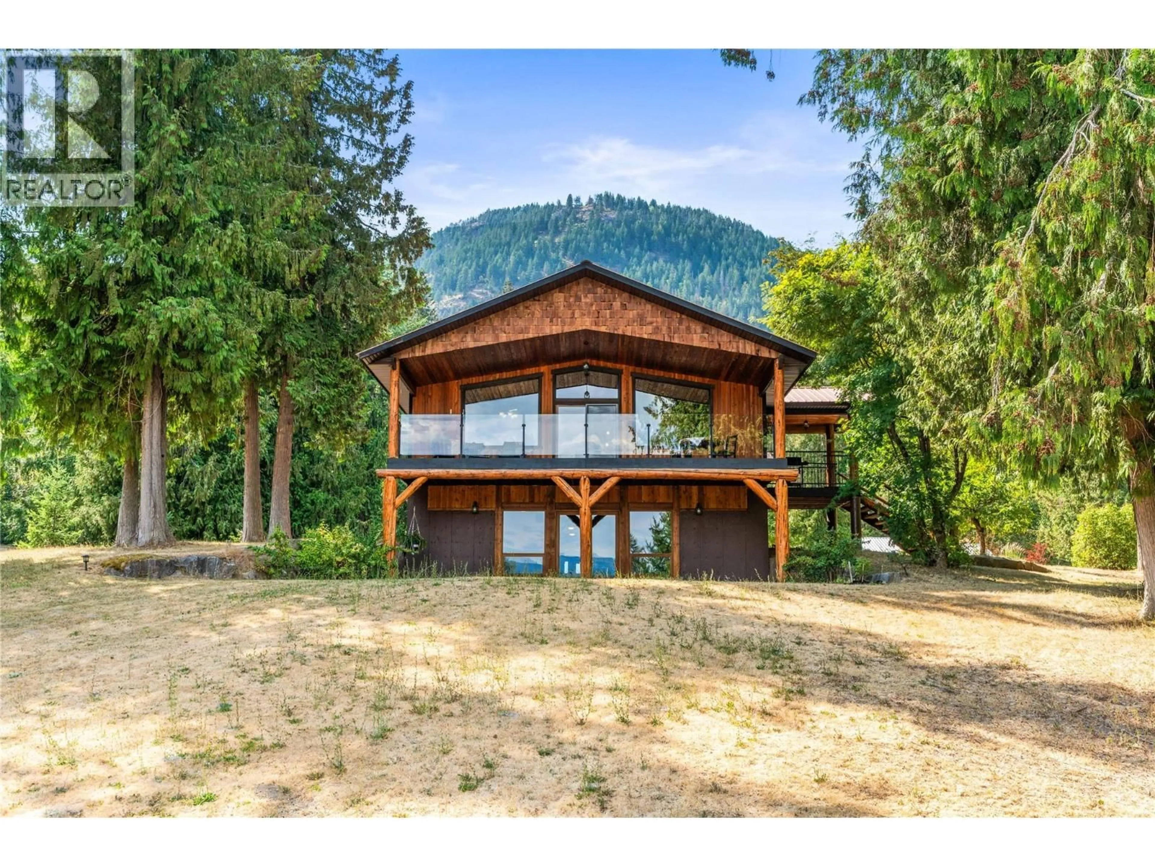 A pic from outside/outdoor area/front of a property/back of a property/a pic from drone, mountain view for 2280 DEEP CREEK ROAD, Enderby British Columbia V4Y4J3