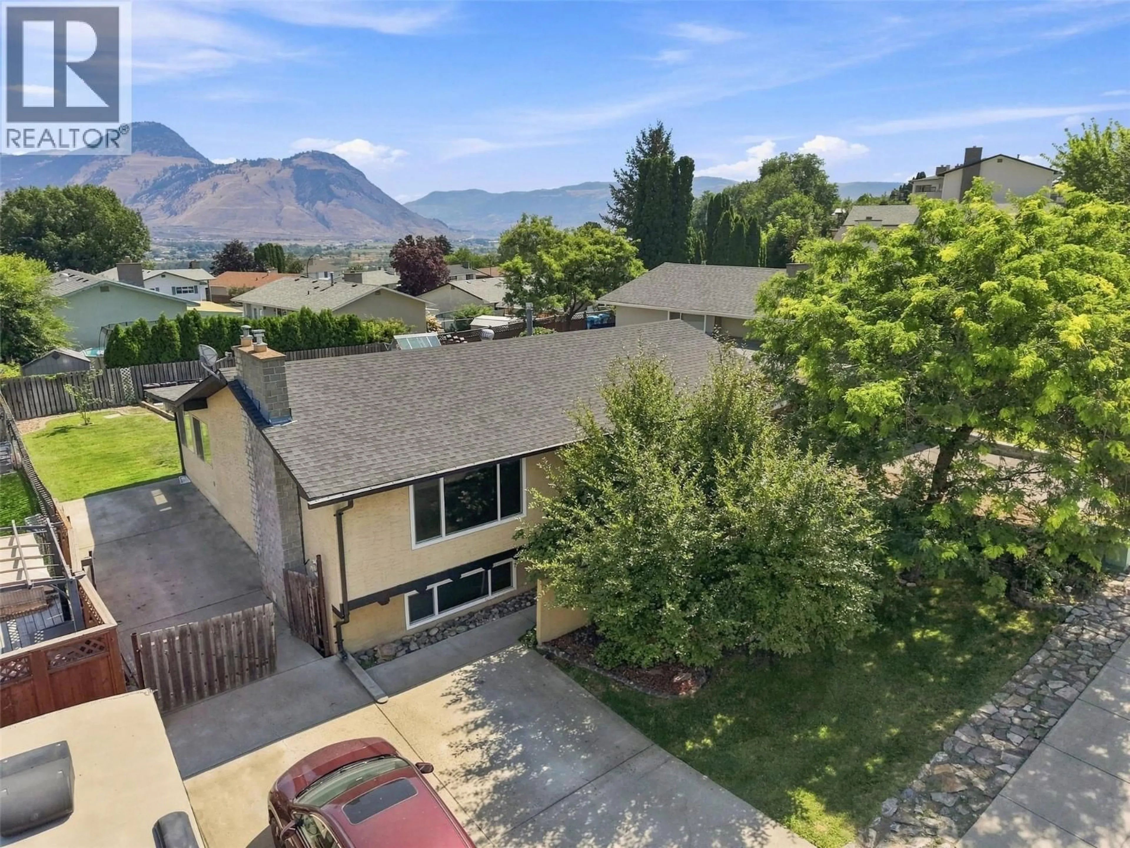 A pic from outside/outdoor area/front of a property/back of a property/a pic from drone, mountain view for 1594 GRIFFIN TERRACE, Kamloops British Columbia V2B7R6