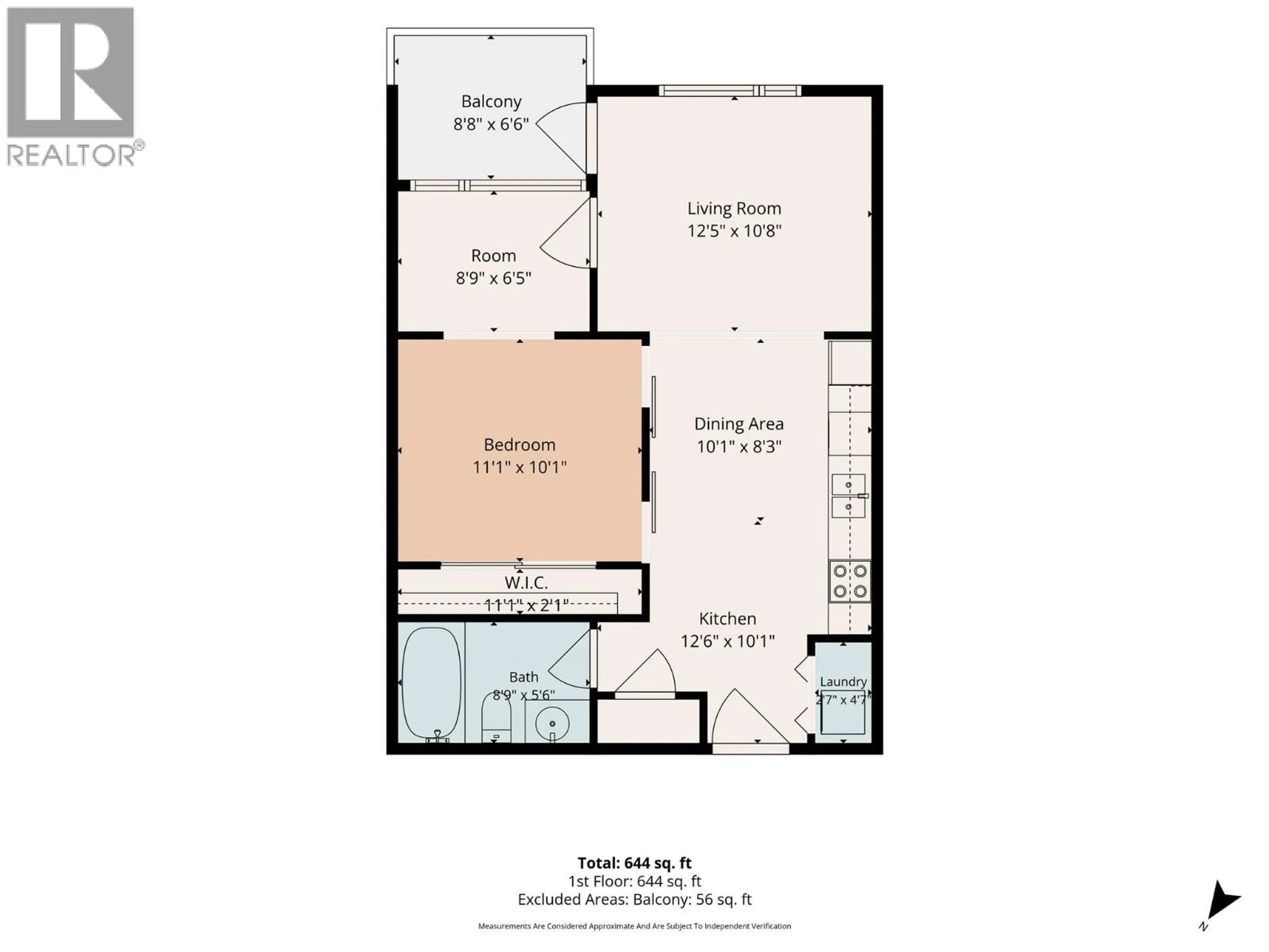 Floor plan for 306 - 1550 DICKSON AVENUE, Kelowna British Columbia V1Y9Y8