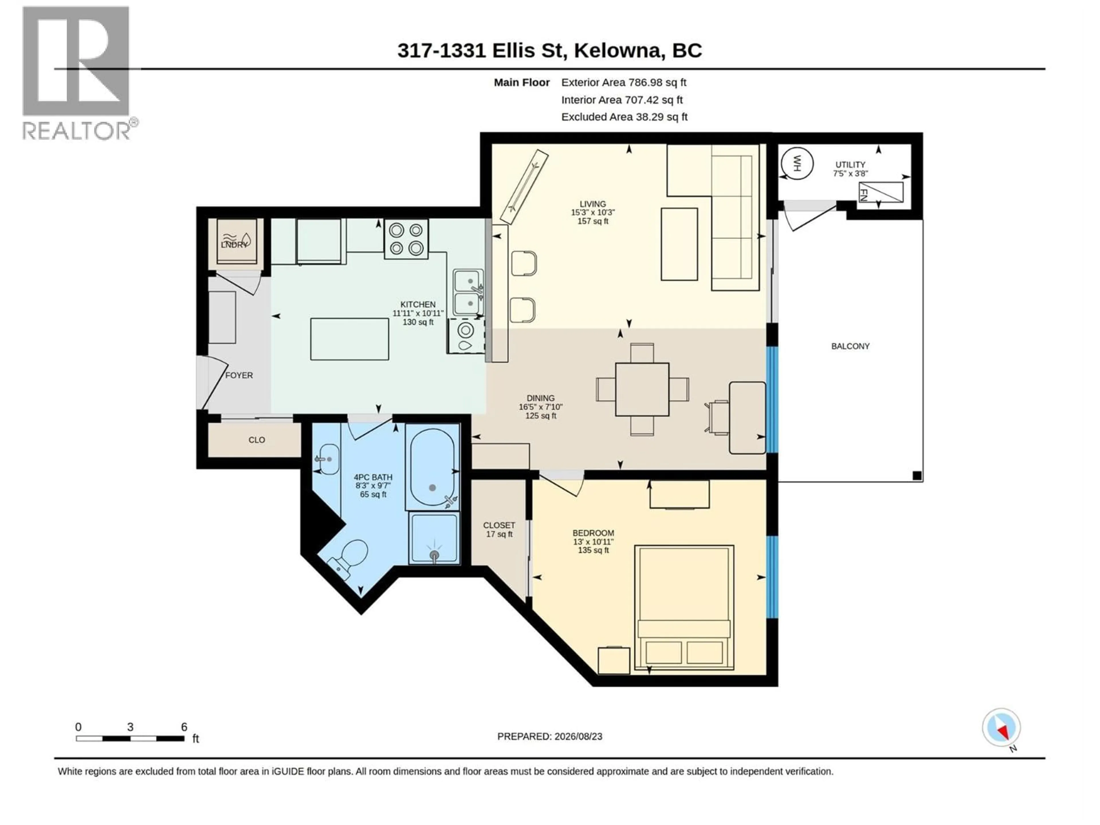 Floor plan for 317 - 1331 ELLIS STREET, Kelowna British Columbia V1Y1Z9