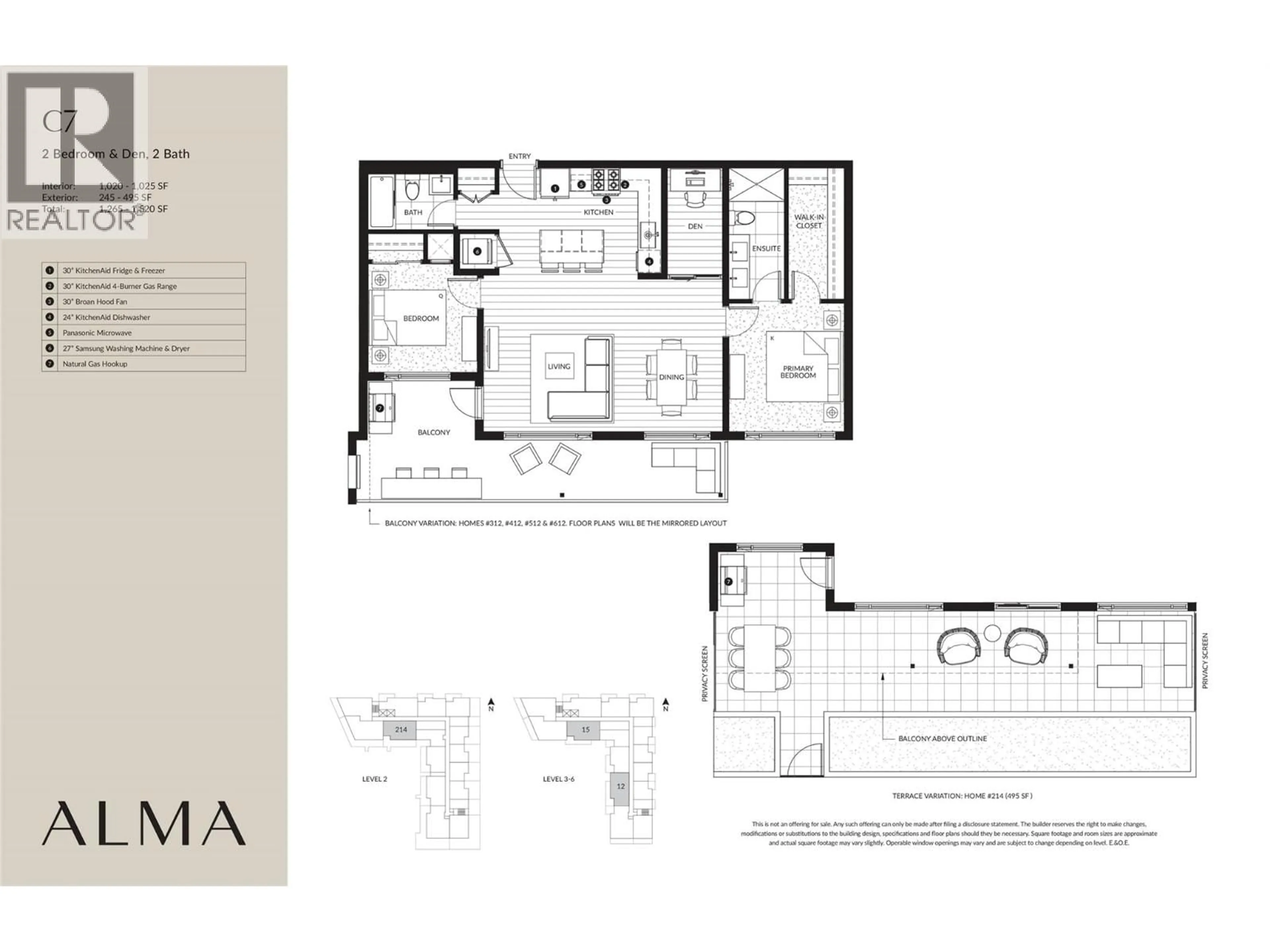 Floor plan for 512 - 3051 ABBOTT STREET, Kelowna British Columbia V1Y0P1