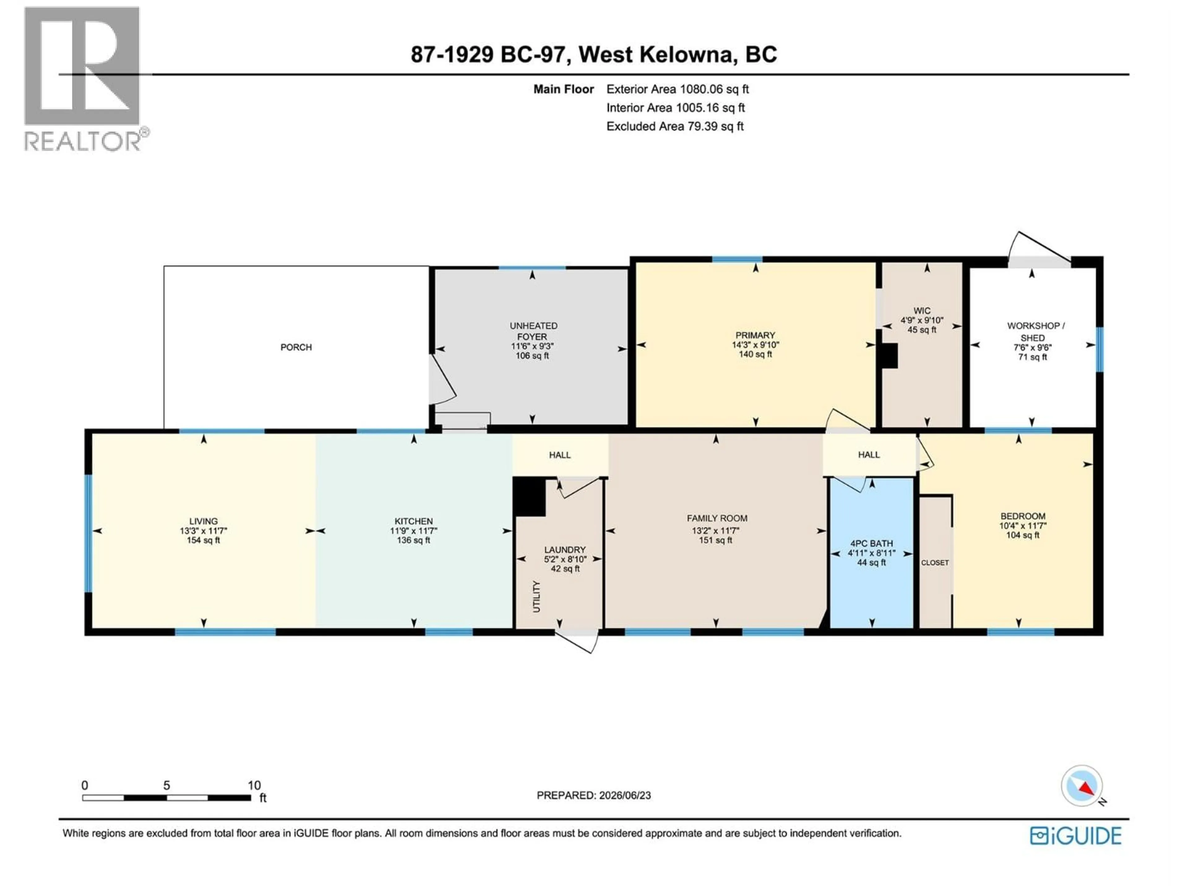 Floor plan for 87 - 1929 HIGHWAY 97 OTHER SOUTH, West Kelowna British Columbia V1Z2Z1