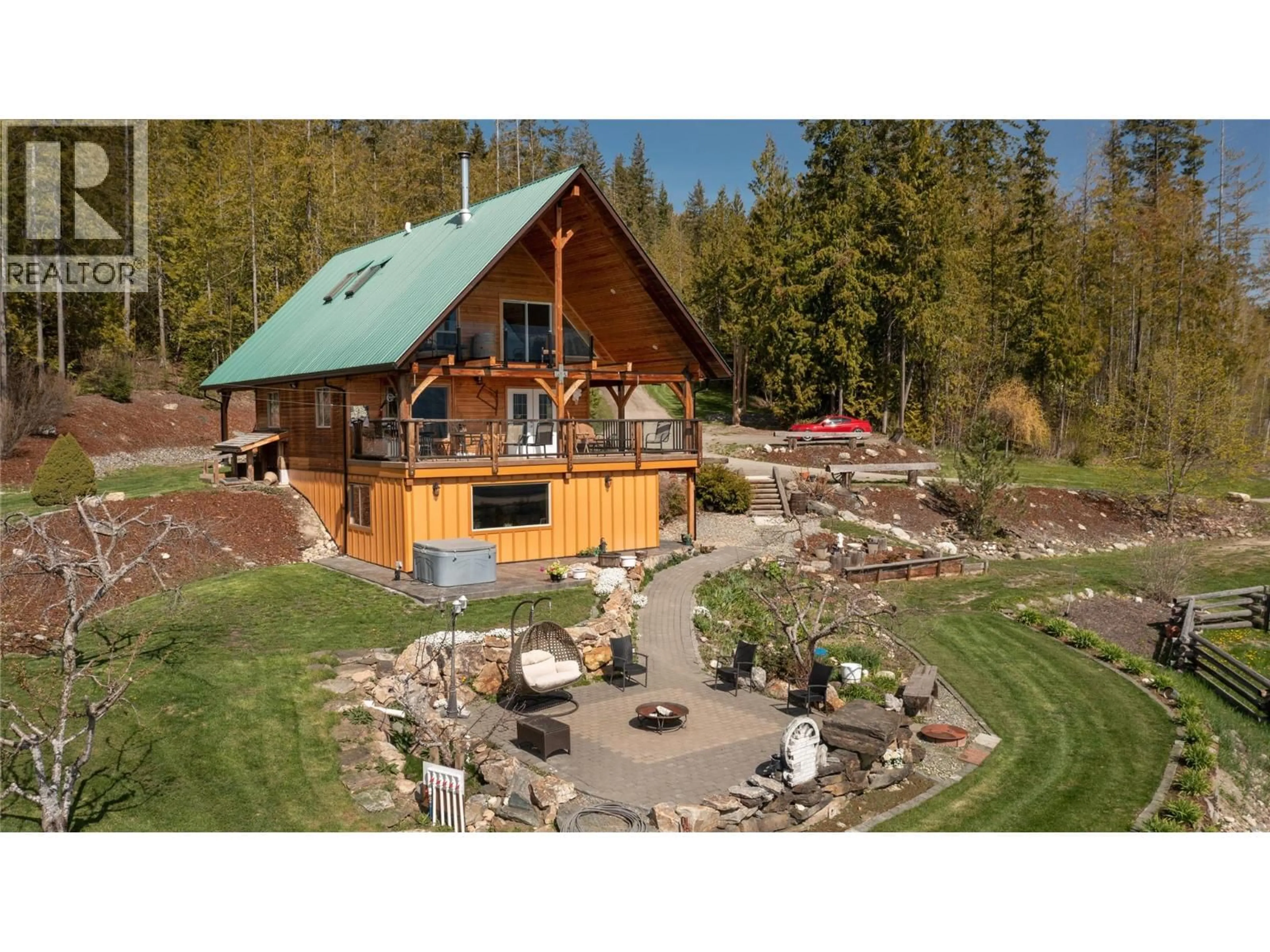 A pic from outside/outdoor area/front of a property/back of a property/a pic from drone, unknown for 310 GRANDVIEW BENCH ROAD, Grindrod British Columbia V0E1Y0