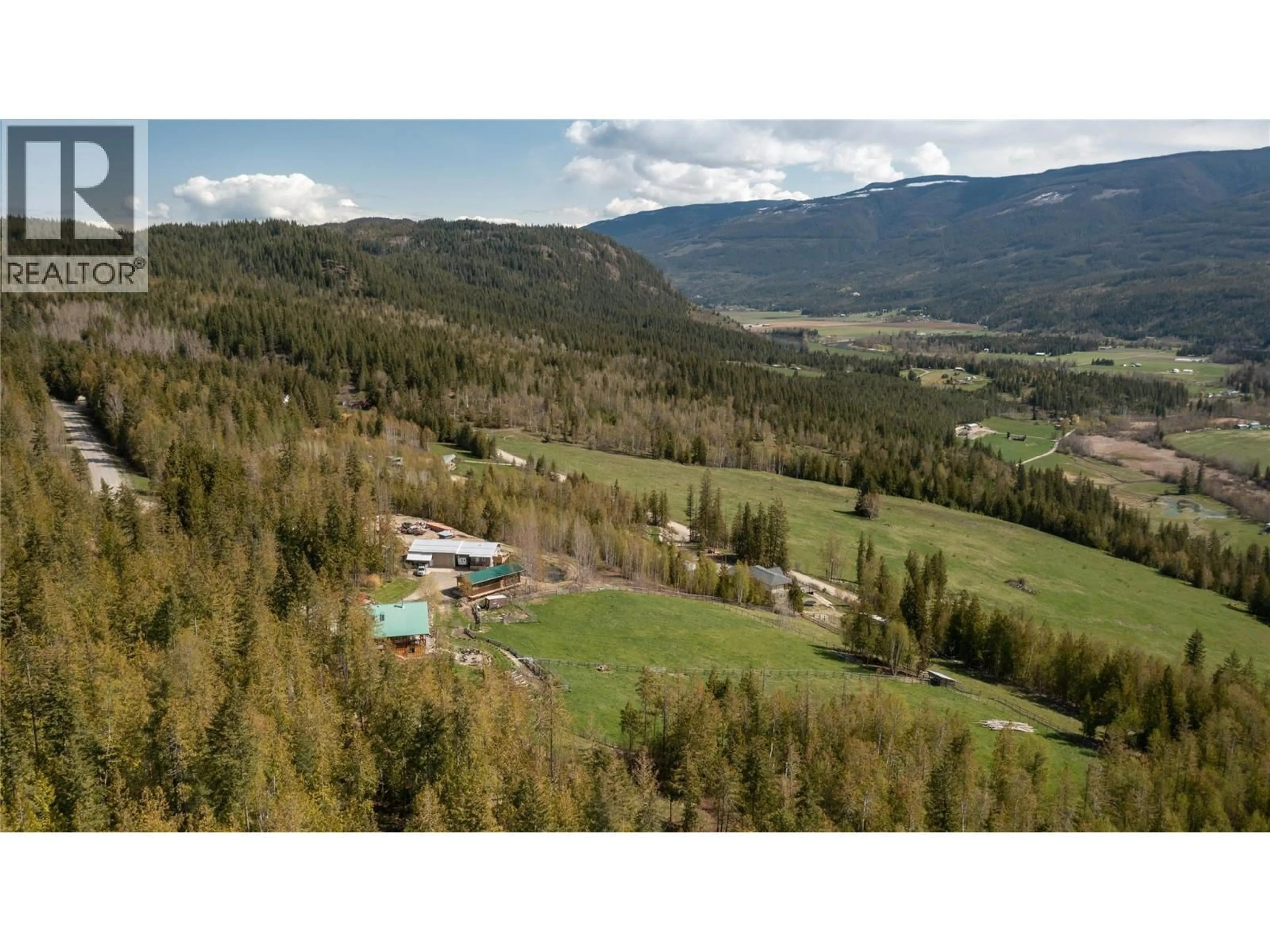 A pic from outside/outdoor area/front of a property/back of a property/a pic from drone, mountain view for 310 GRANDVIEW BENCH ROAD, Grindrod British Columbia V0E1Y0