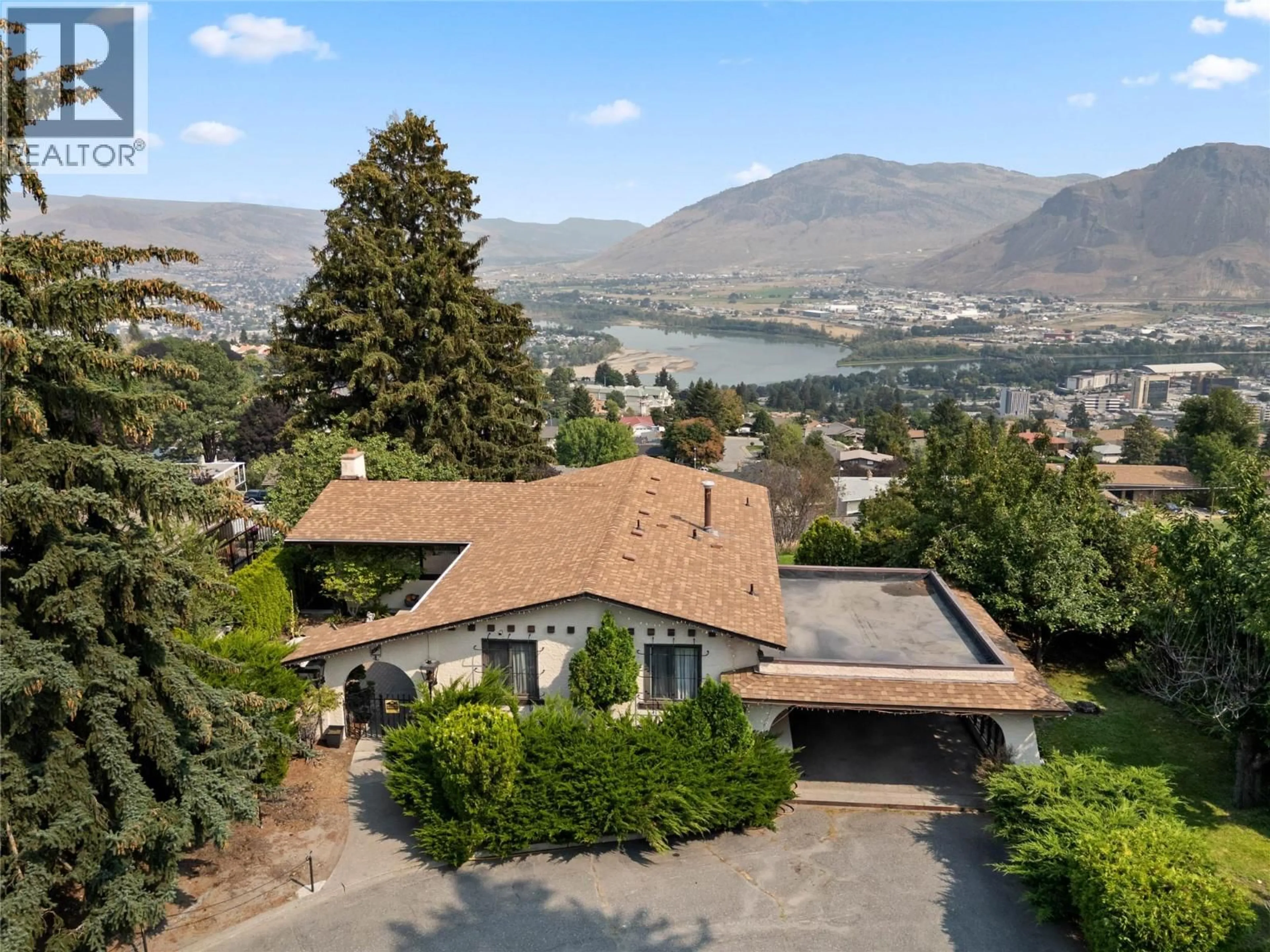 A pic from outside/outdoor area/front of a property/back of a property/a pic from drone, mountain view for 296 GIBRALTAR COURT, Kamloops British Columbia V2C1P2