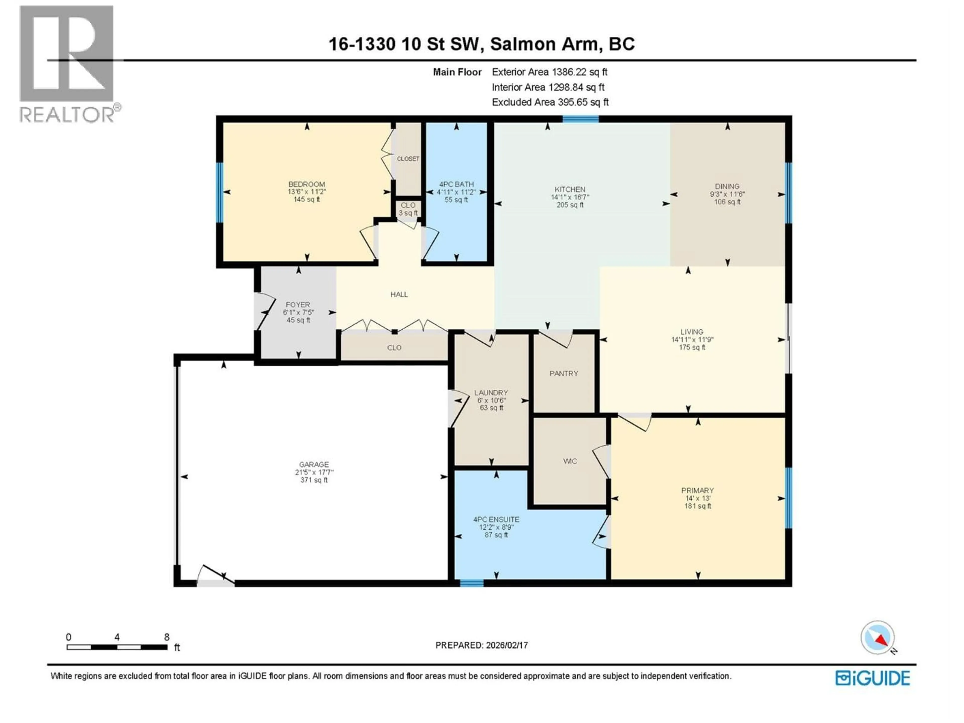 Floor plan for 16 - 1330 10 STREET SOUTHWEST, Salmon Arm British Columbia V1E0E4