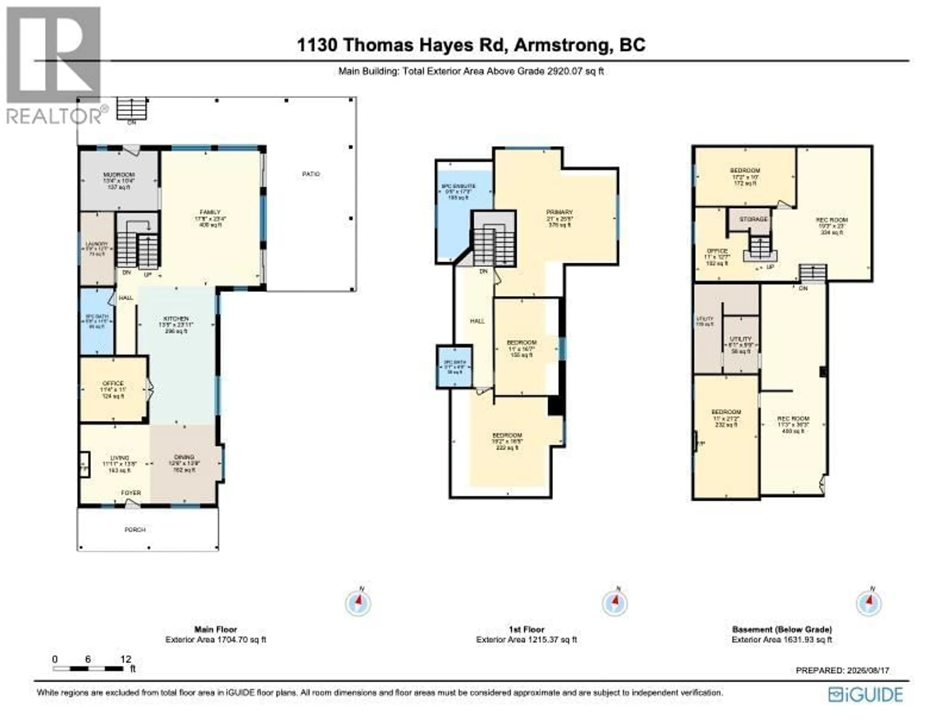 Floor plan for 1130 THOMAS HAYES ROAD, Spallumcheen British Columbia V0E1B6
