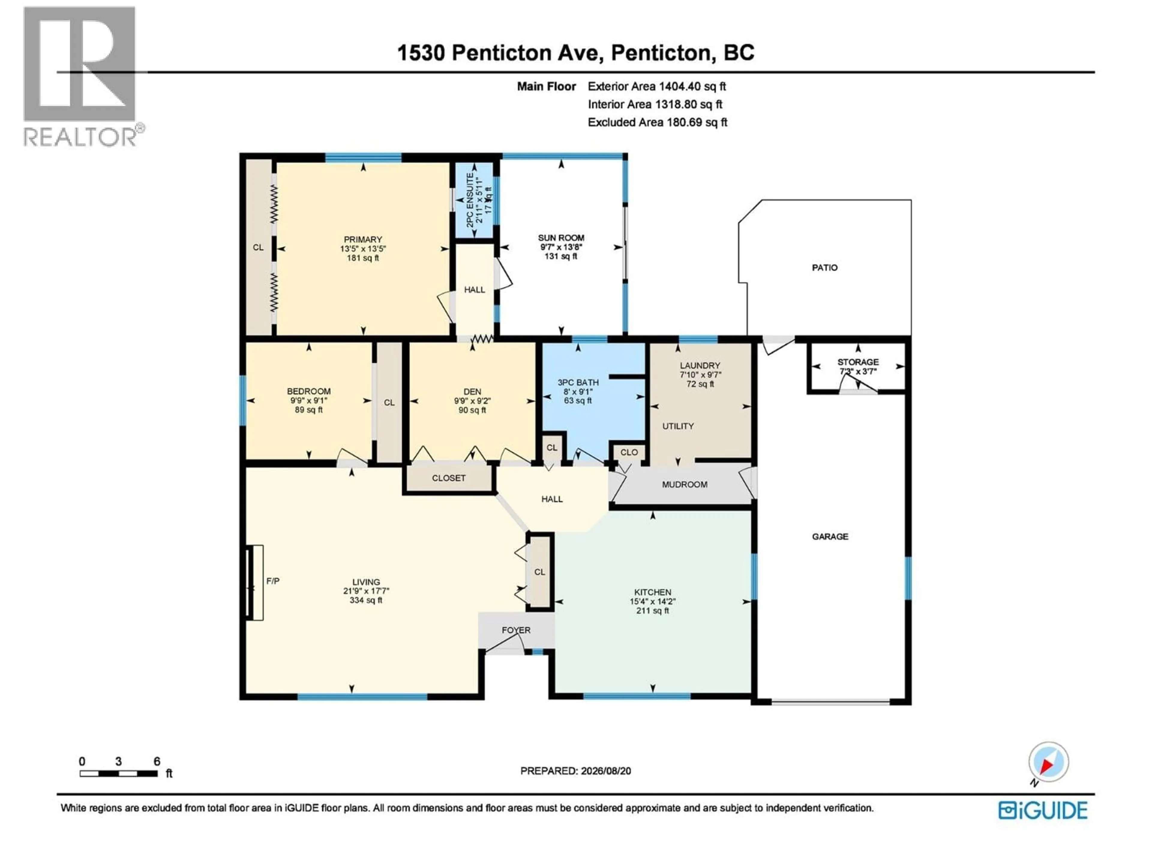 Floor plan for 1530 PENTICTON AVENUE, Penticton British Columbia V2A2N5