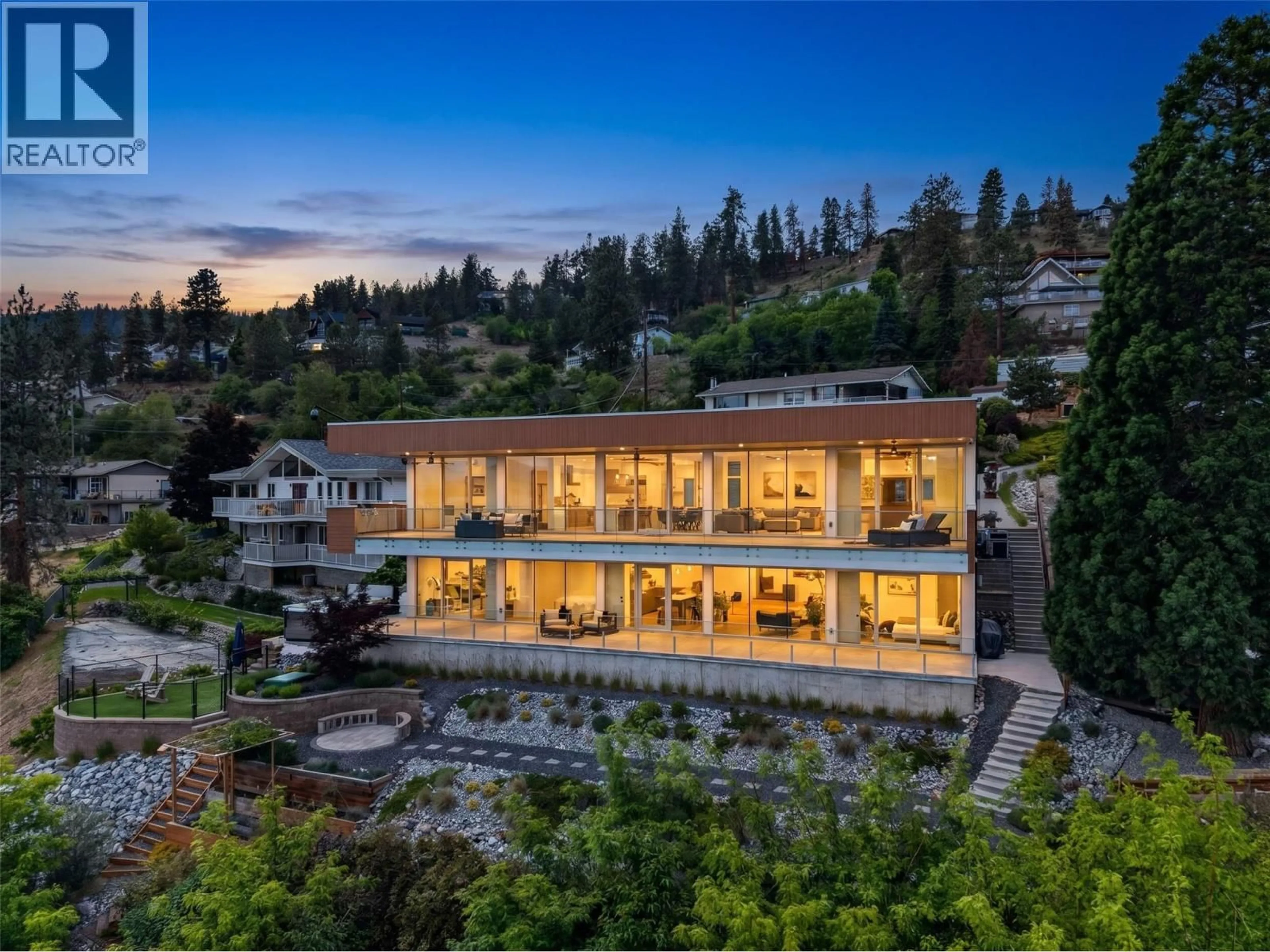 A pic from outside/outdoor area/front of a property/back of a property/a pic from drone, mountain view for 5835 VICARY ROAD, Peachland British Columbia V0H1X4