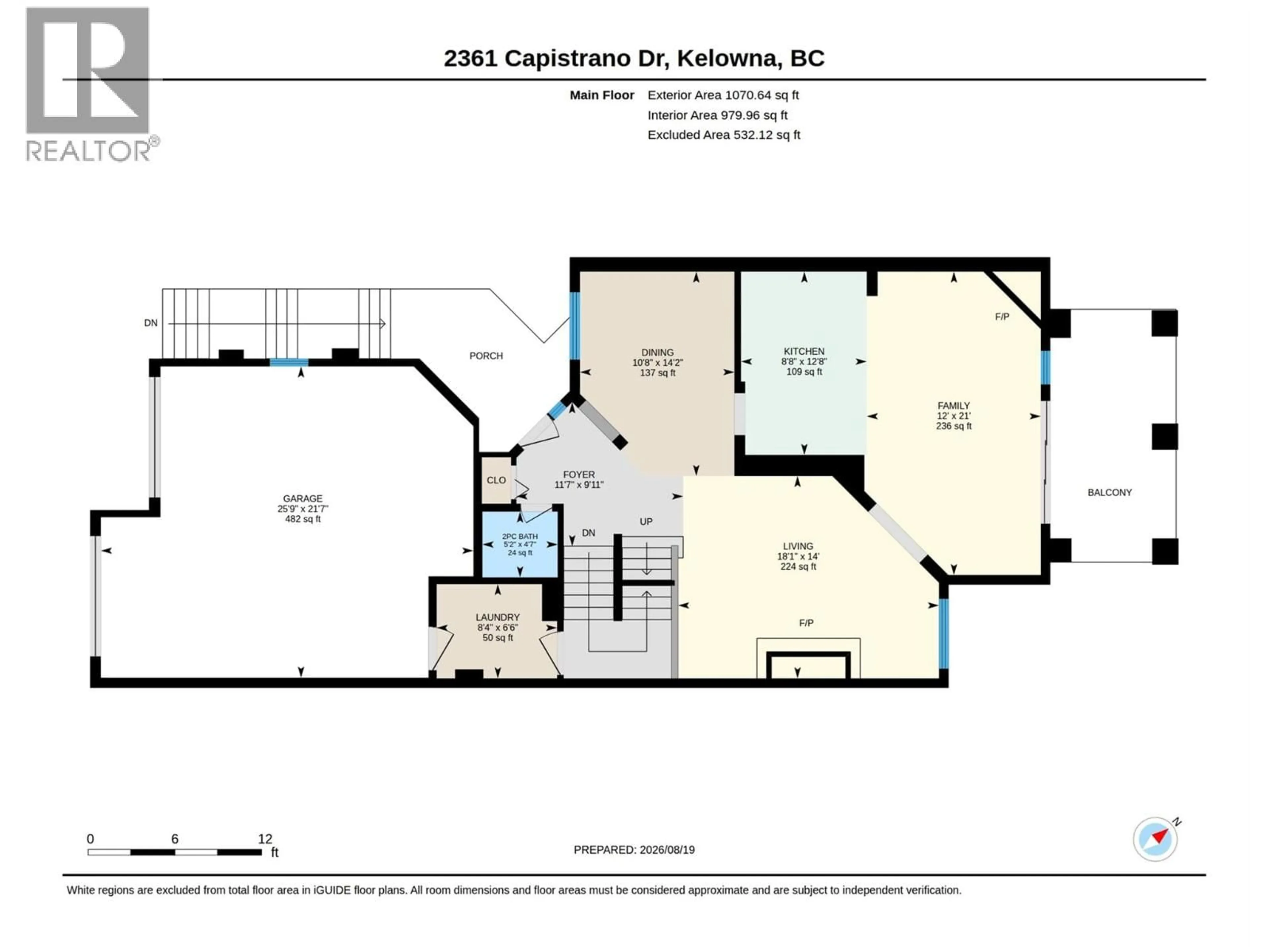 Floor plan for 2361 CAPISTRANO DRIVE, Kelowna British Columbia V1V2A6
