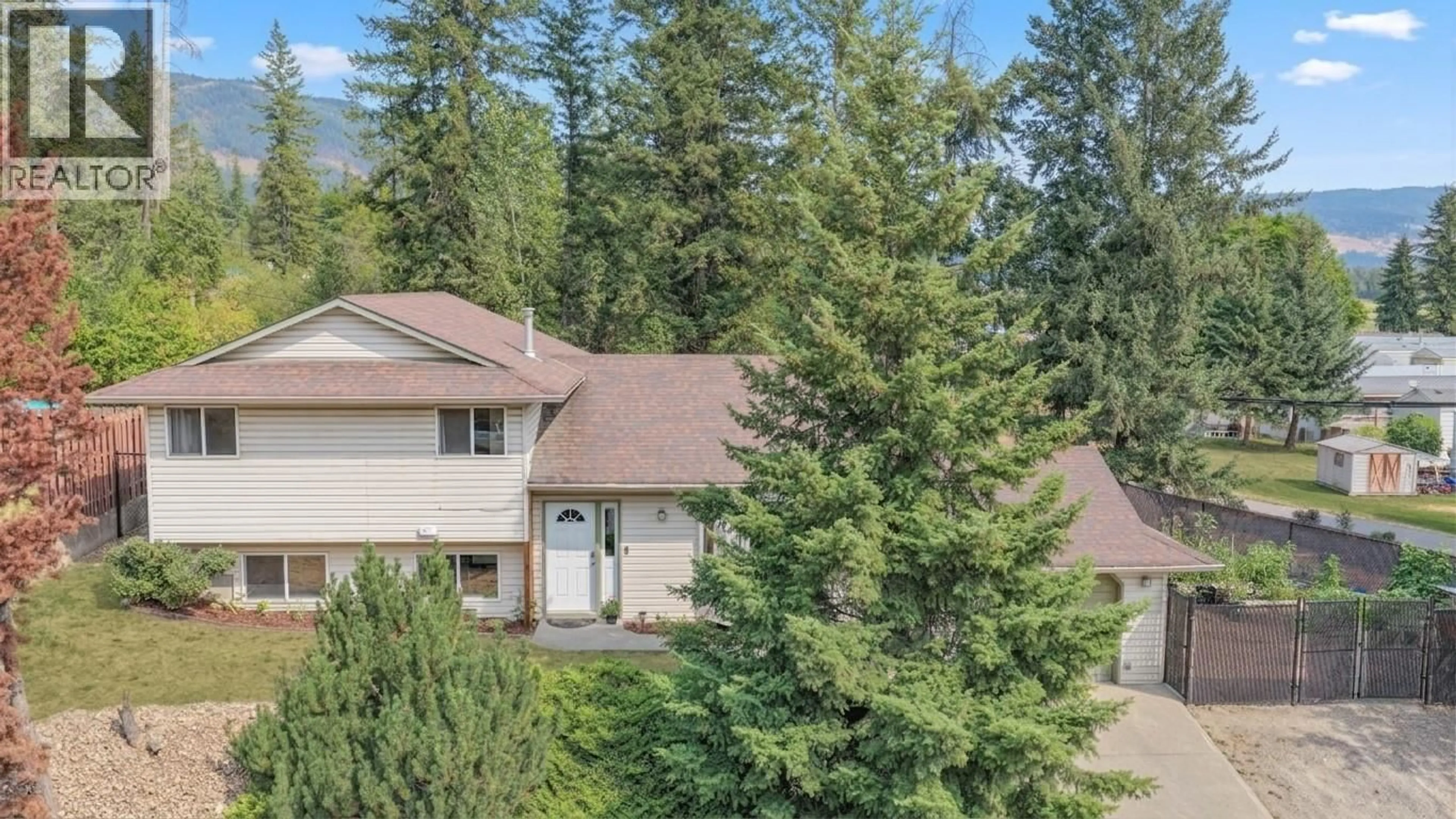 A pic from outside/outdoor area/front of a property/back of a property/a pic from drone, mountain view for 2209 LEBLANC STREET, Lumby British Columbia V0E2G0