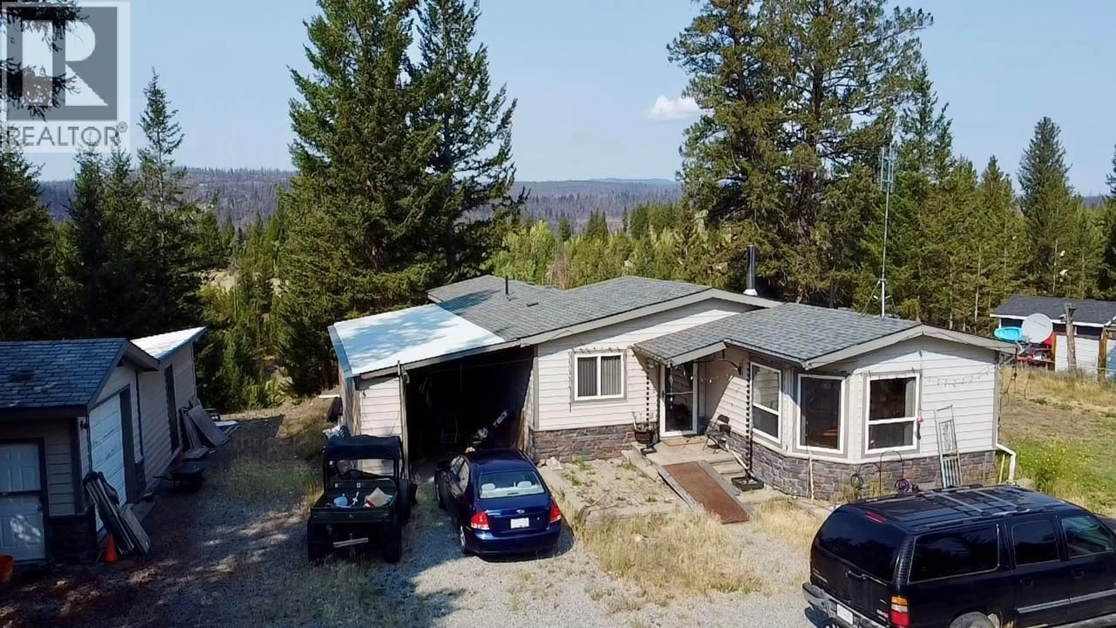 A pic from outside/outdoor area/front of a property/back of a property/a pic from drone, mountain view for 170 ARD RIGH ROAD, Logan Lake British Columbia V0K1W0