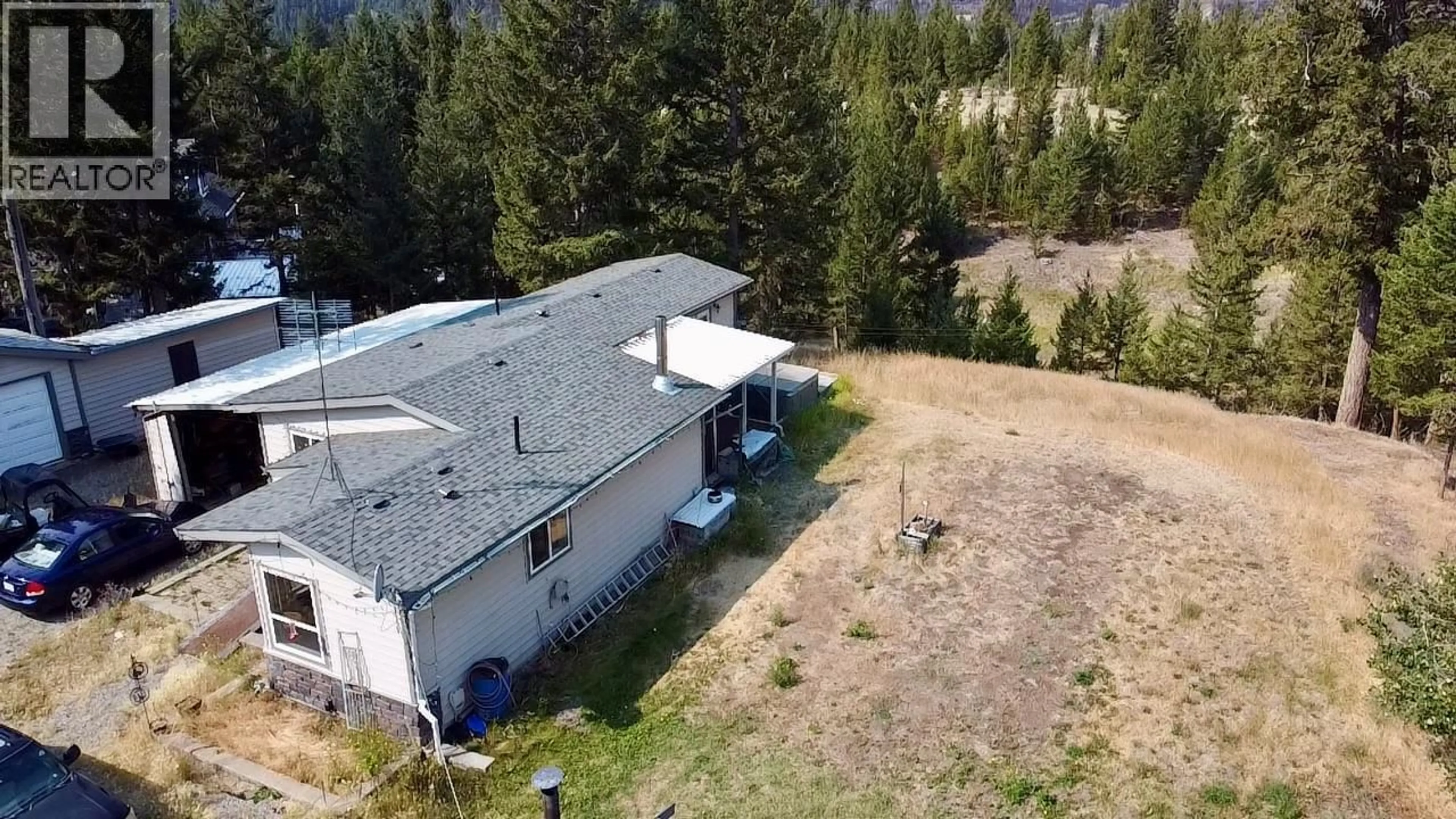 A pic from outside/outdoor area/front of a property/back of a property/a pic from drone, mountain view for 170 ARD RIGH ROAD, Logan Lake British Columbia V0K1W0
