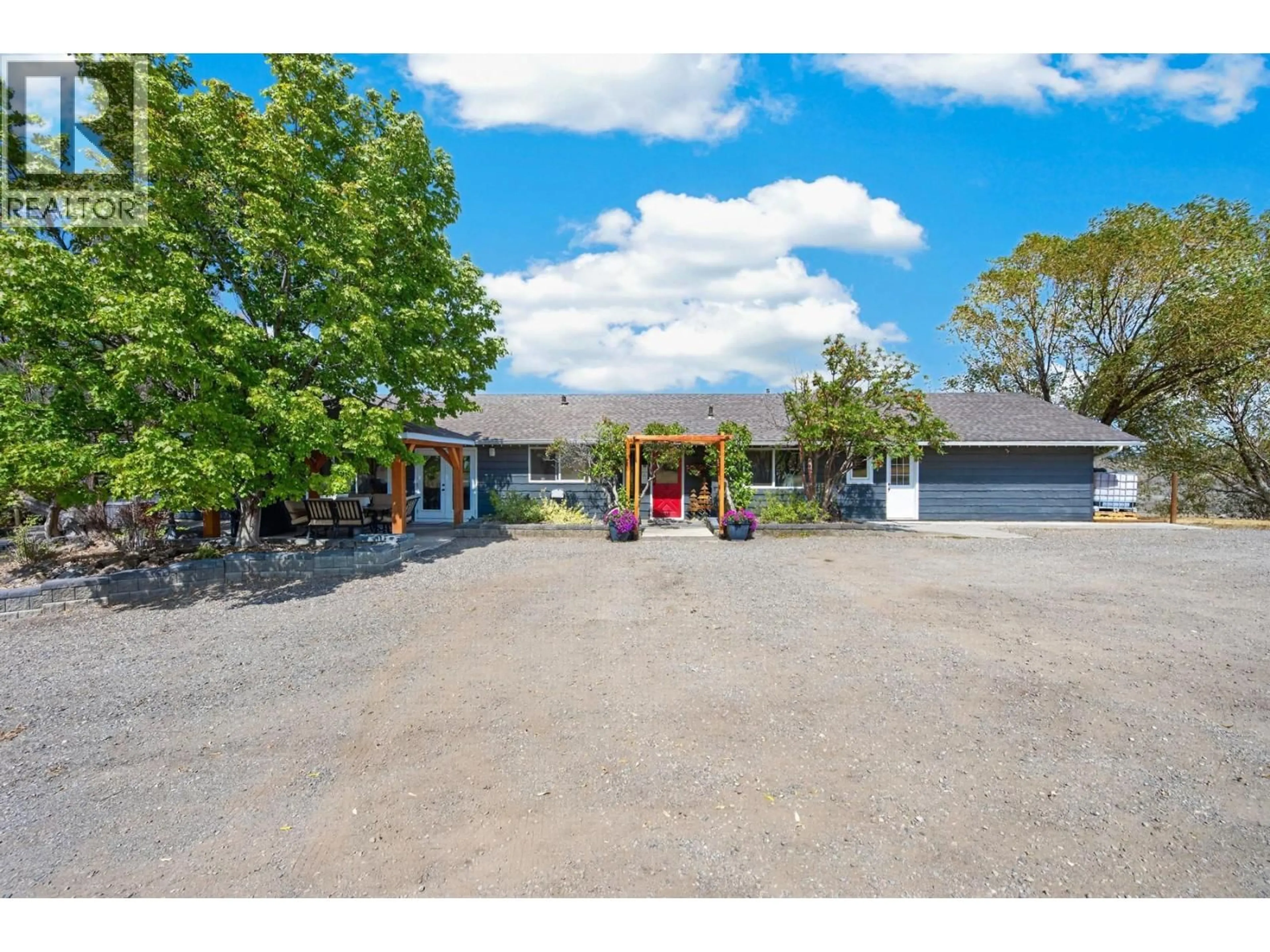 A pic from outside/outdoor area/front of a property/back of a property/a pic from drone, street for 5657 BEATON ROAD, Kamloops British Columbia V1S2A4