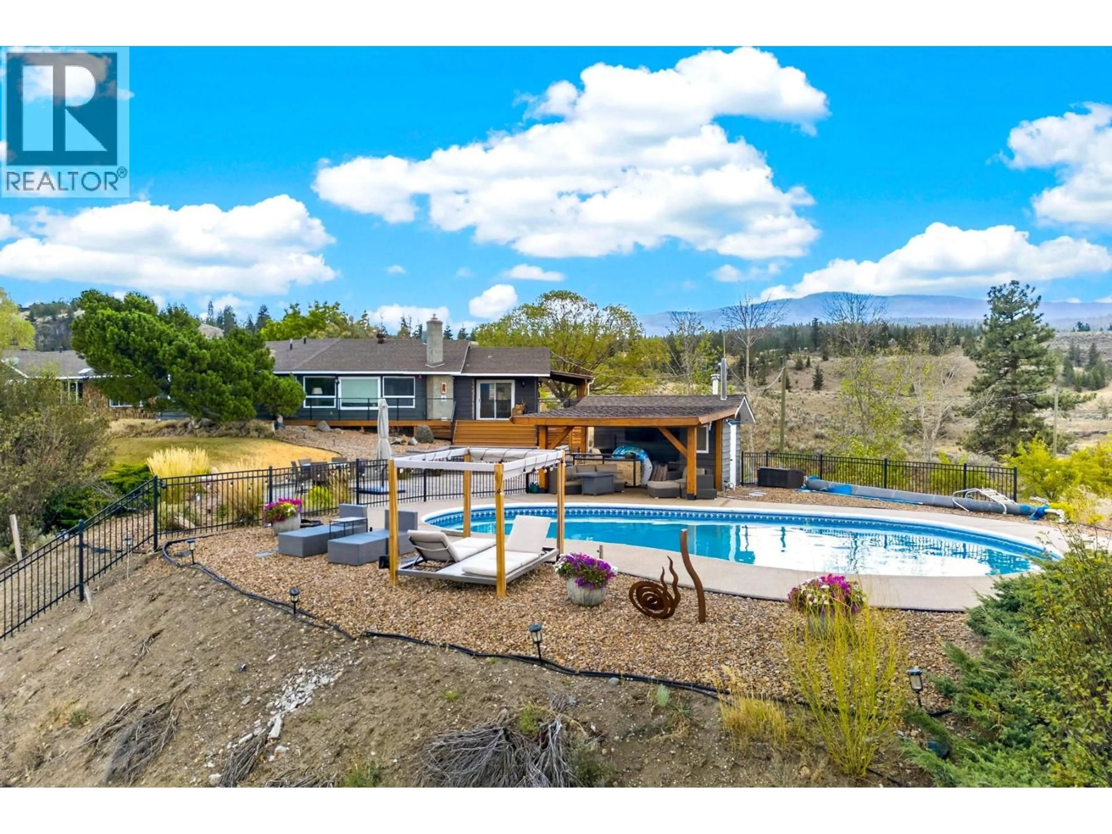 A pic from outside/outdoor area/front of a property/back of a property/a pic from drone, water/lake/river/ocean view for 5657 BEATON ROAD, Kamloops British Columbia V1S2A4