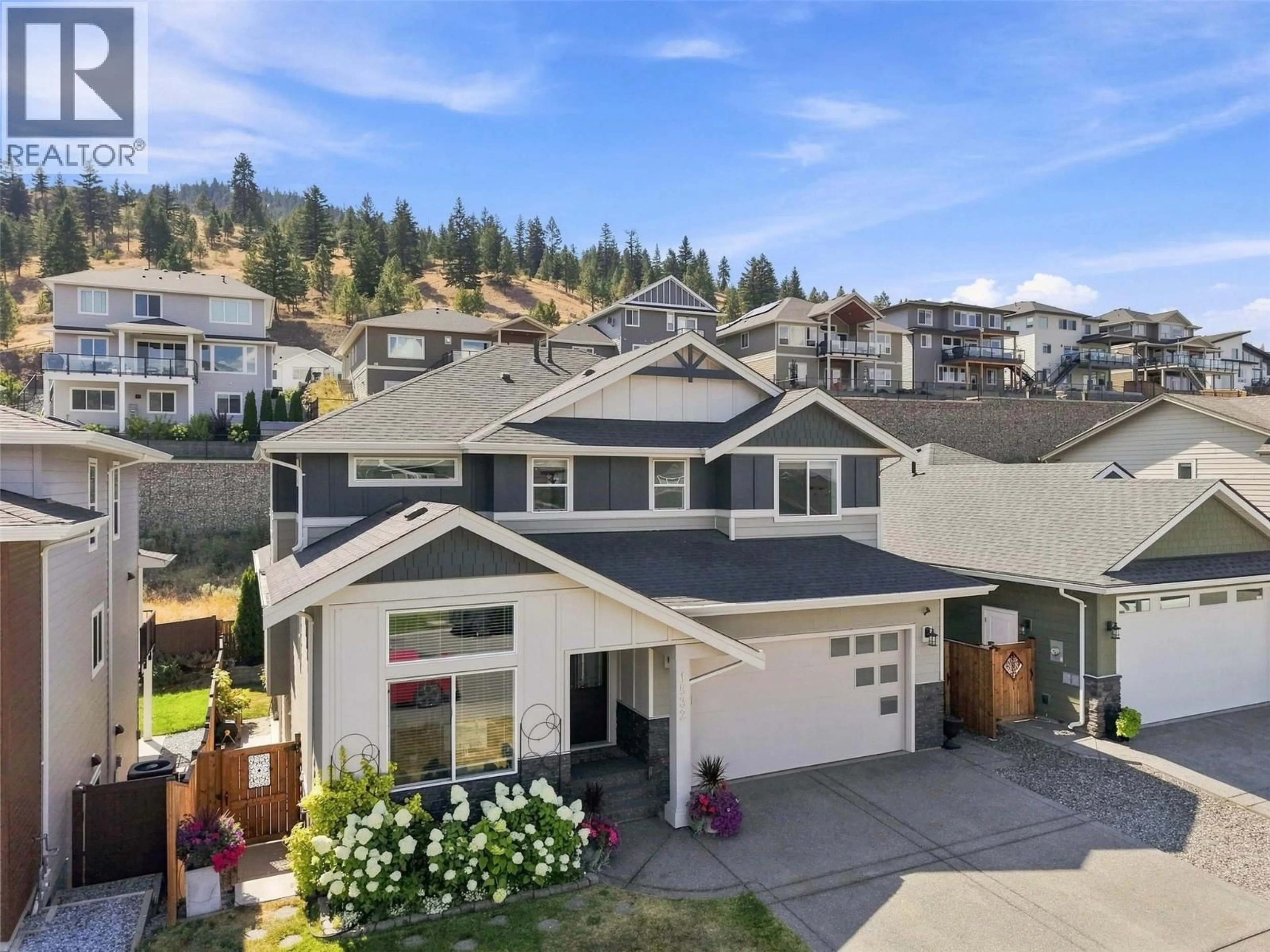 A pic from outside/outdoor area/front of a property/back of a property/a pic from drone, mountain view for 1532 EMERALD DRIVE, Kamloops British Columbia V2E0C1