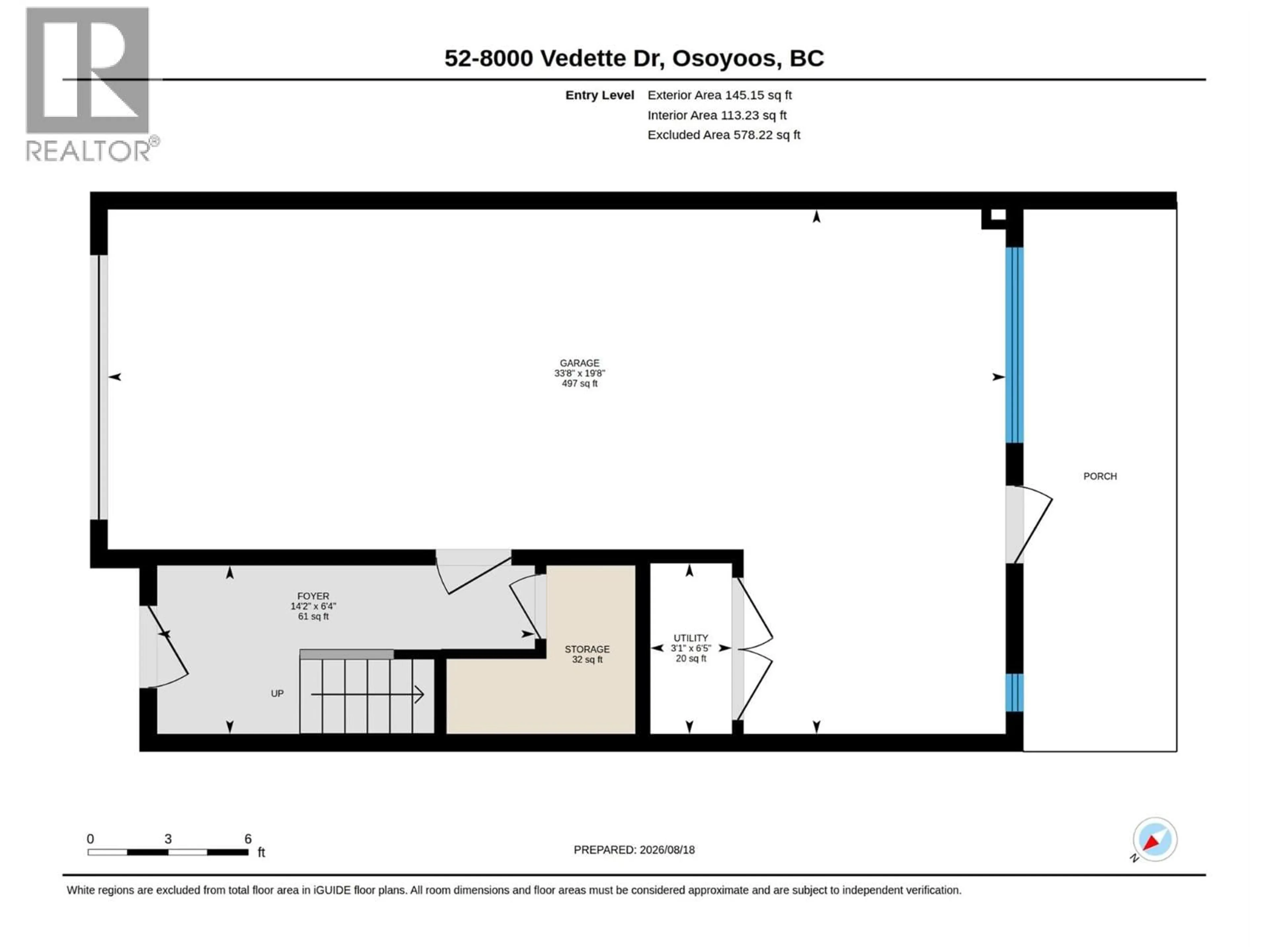 Floor plan for 52 - 8000 VEDETTE DRIVE, Osoyoos British Columbia V0H1V2