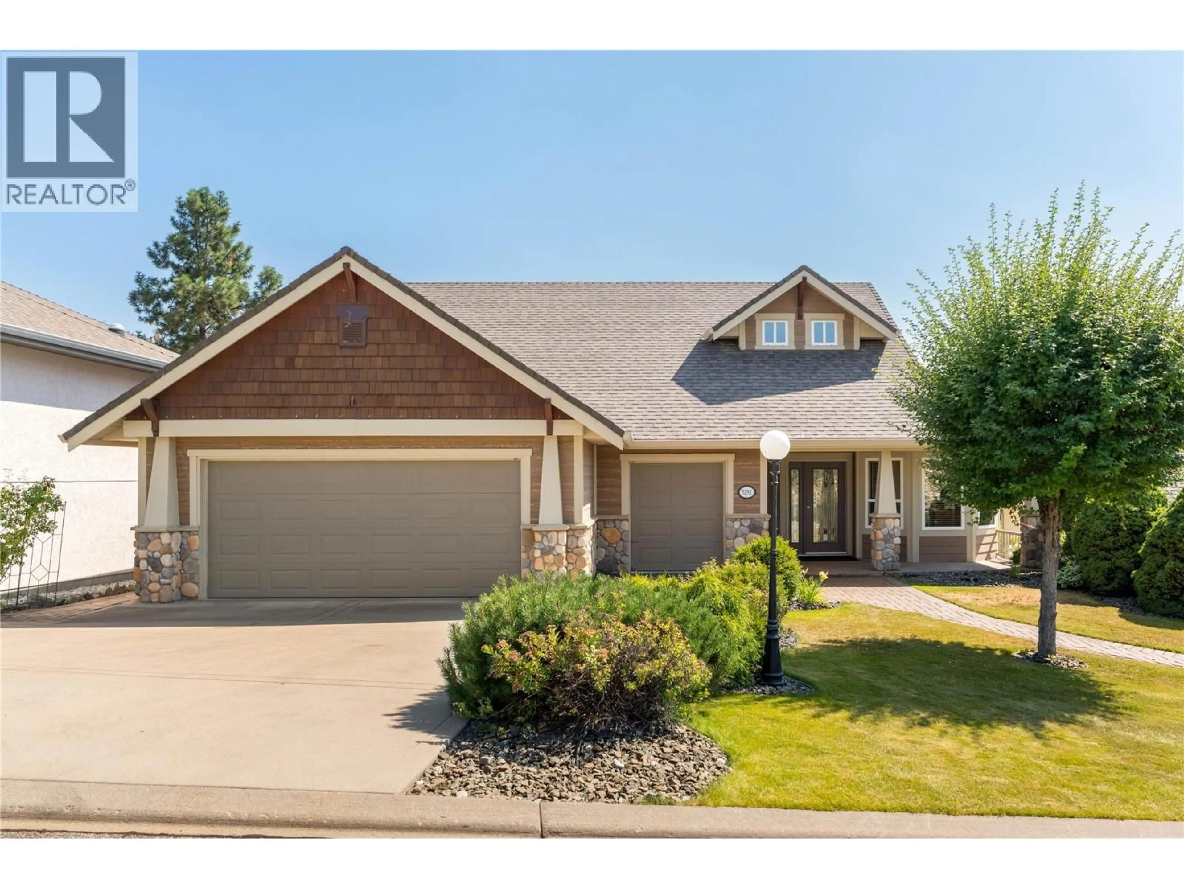 Home with vinyl exterior material, street for 5281 SILVERADO PLACE, Kelowna British Columbia V1X7X8
