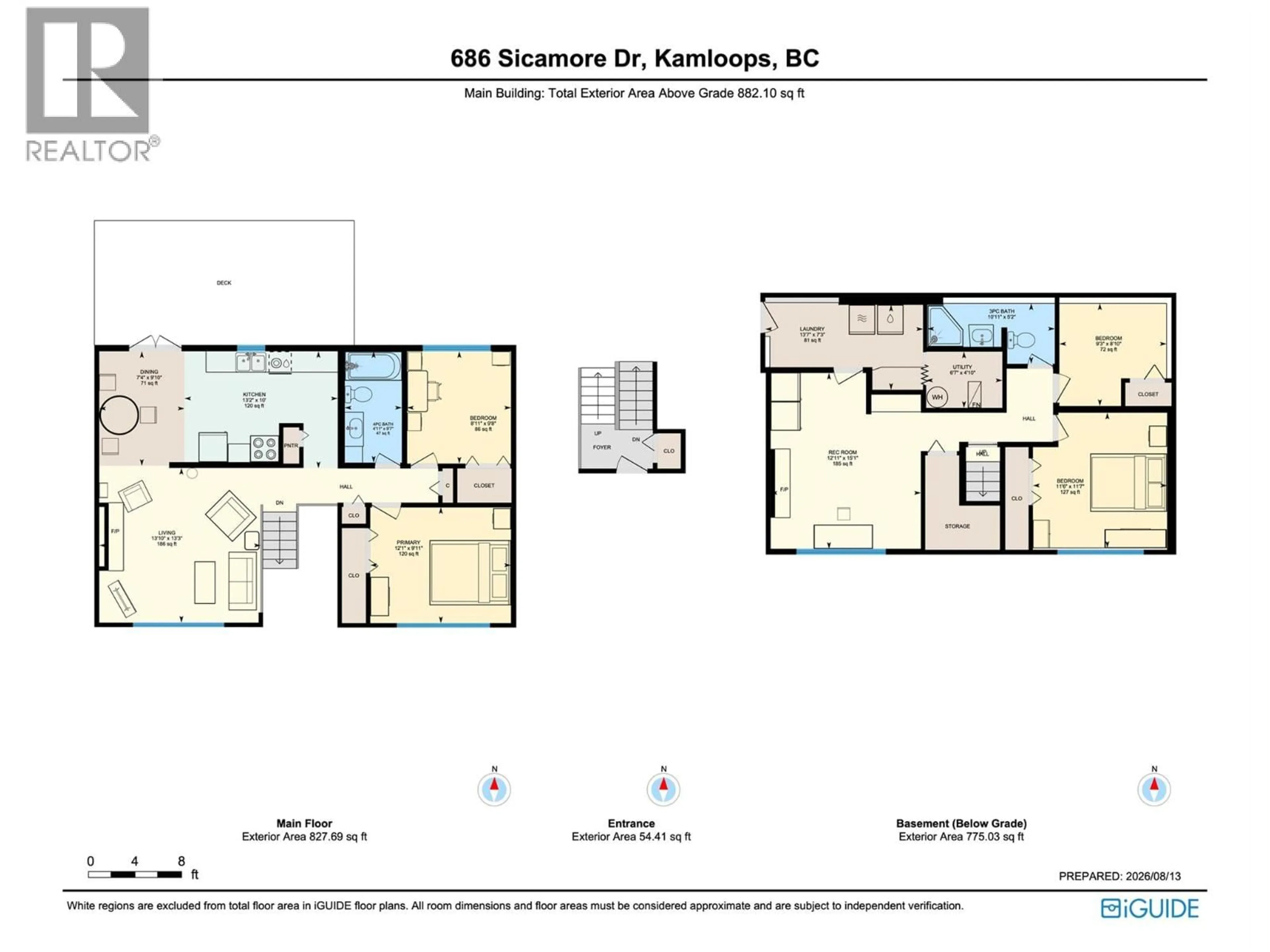 Floor plan for 686 SICAMORE DRIVE, Kamloops British Columbia V2B6R5