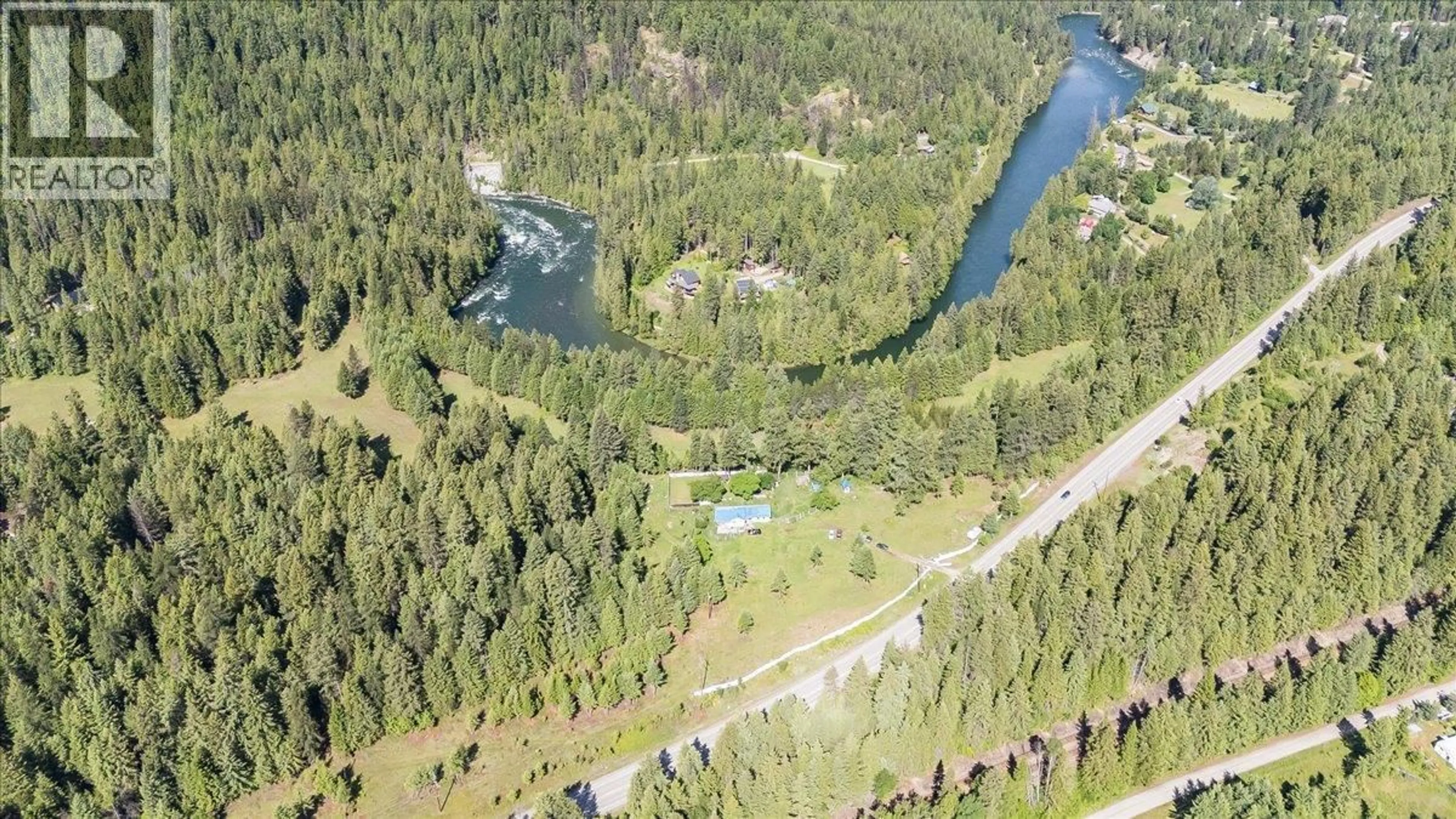 A pic from outside/outdoor area/front of a property/back of a property/a pic from drone, forest/trees view for 2621 3A HIGHWAY, Castlegar British Columbia V1N4P5