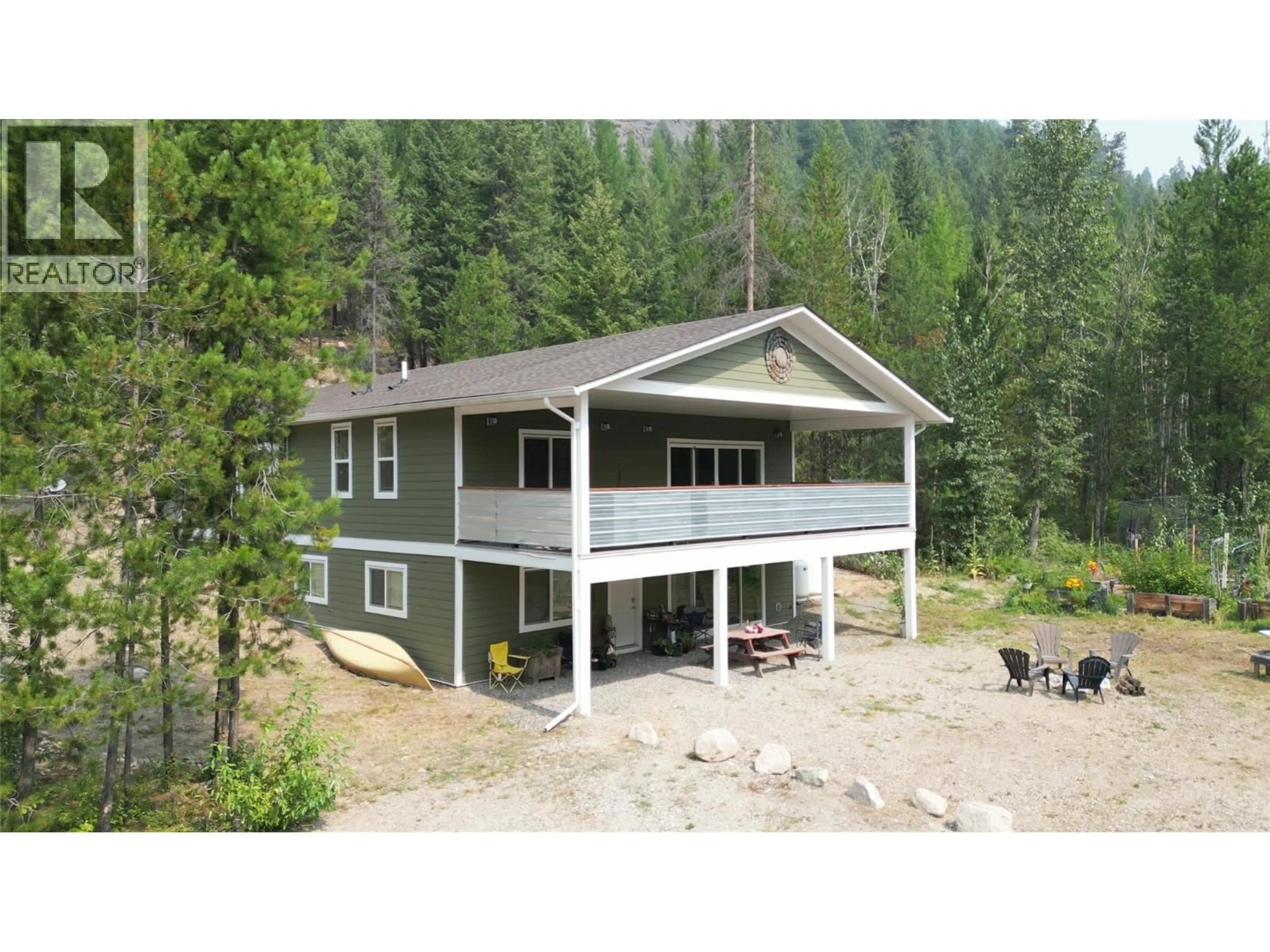 A pic from outside/outdoor area/front of a property/back of a property/a pic from drone, unknown for 4820 HIGHWAY 33 OTHER, Beaverdell British Columbia V0H1A0