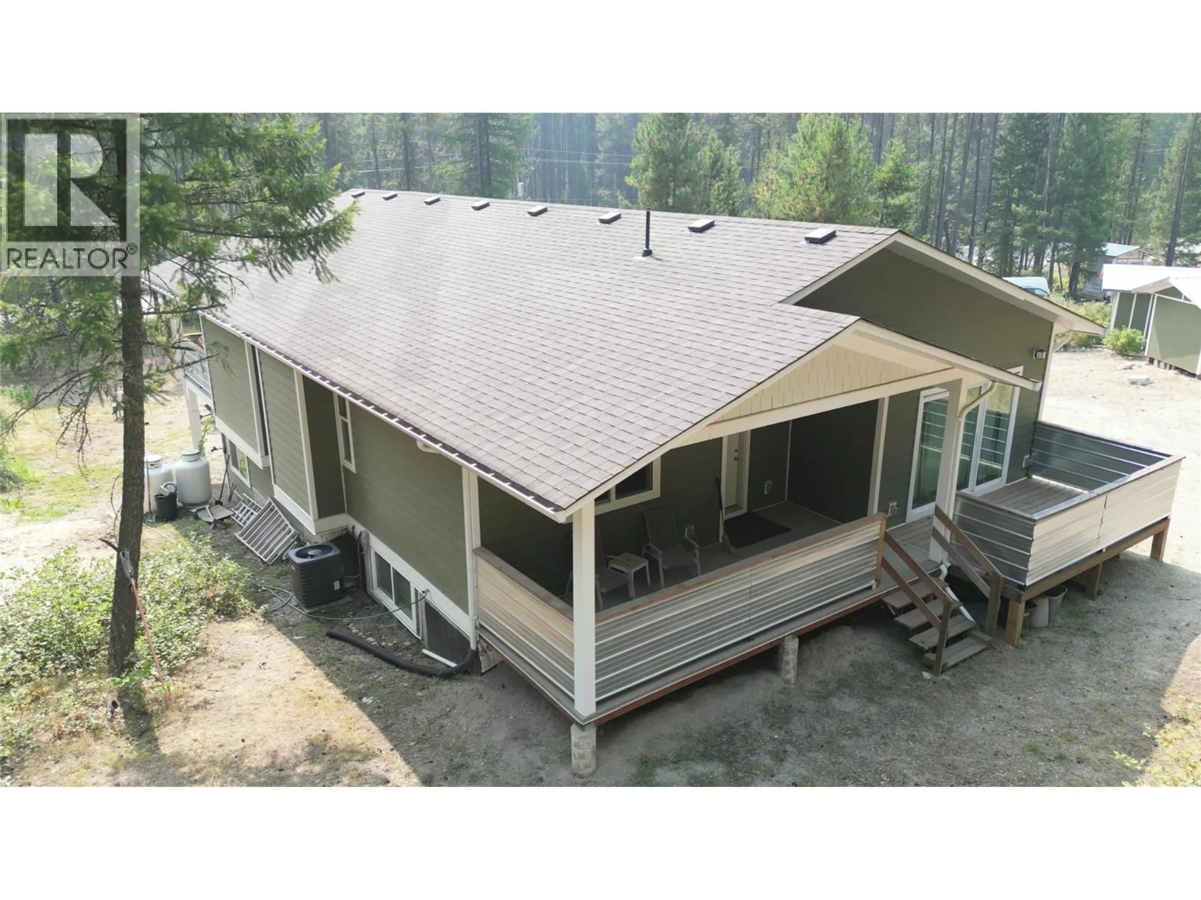 A pic from outside/outdoor area/front of a property/back of a property/a pic from drone, unknown for 4820 HIGHWAY 33 OTHER, Beaverdell British Columbia V0H1A0