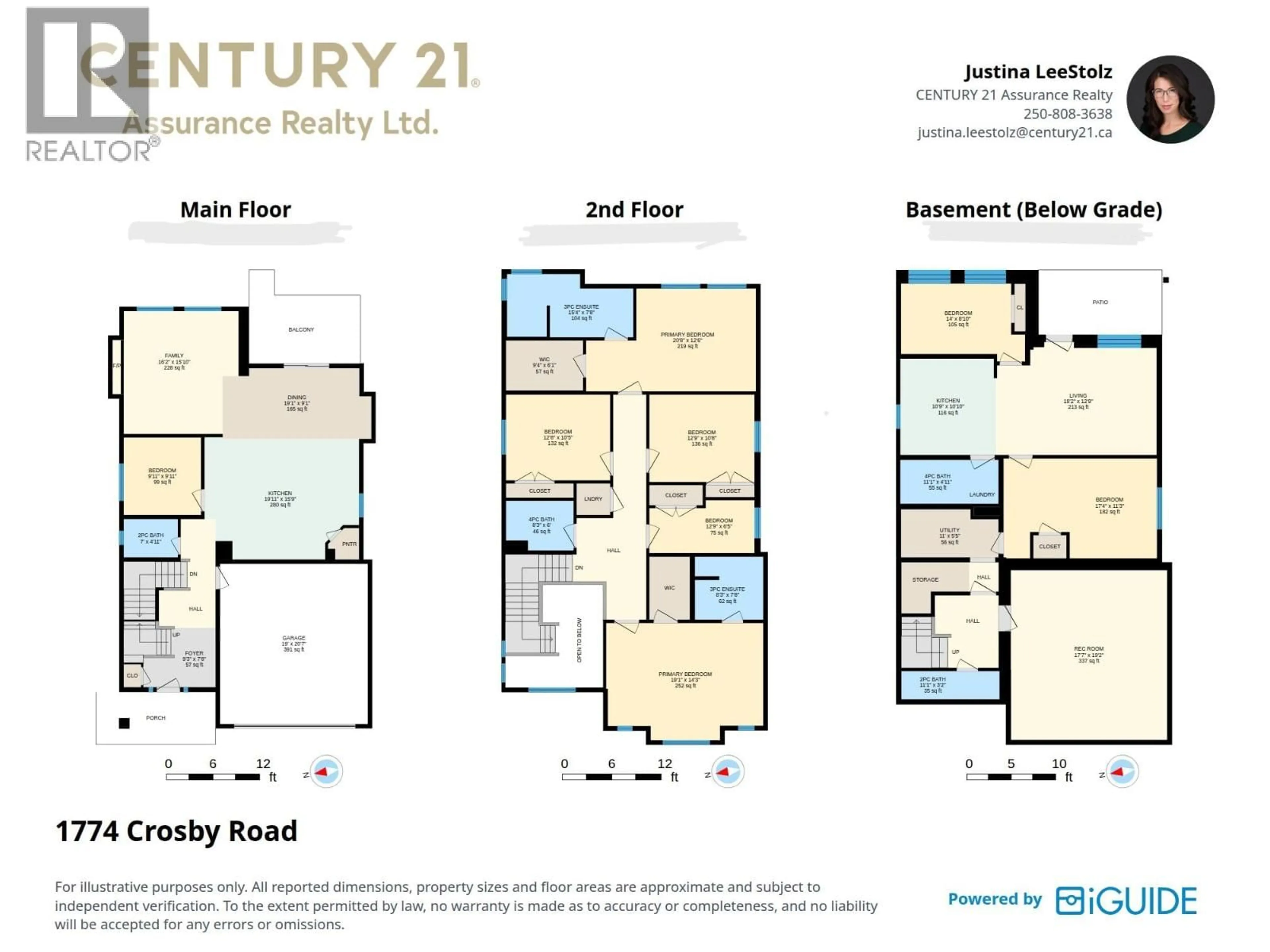 Floor plan for 1774 CROSBY ROAD, Kelowna British Columbia V1V3G5