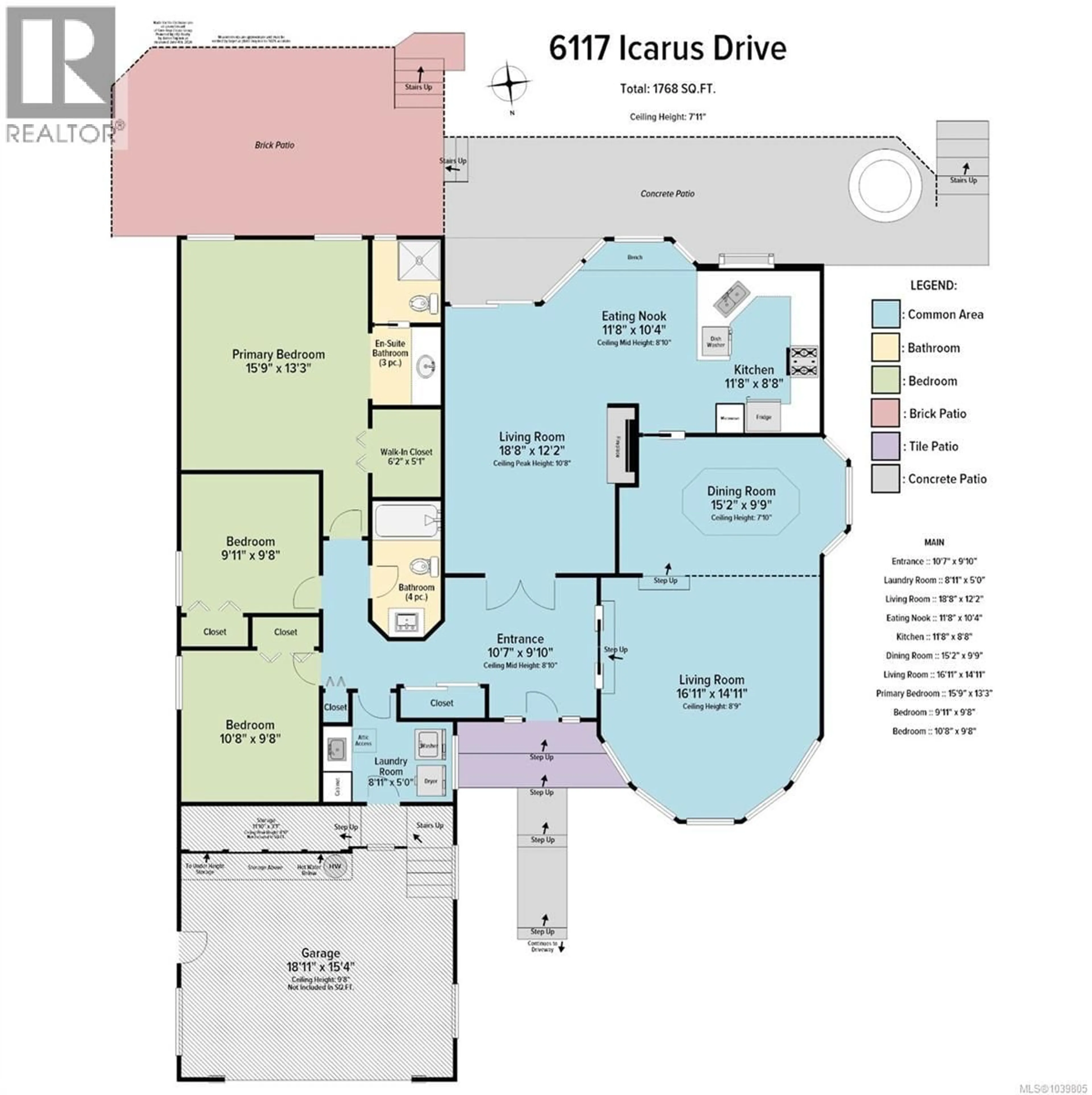 Floor plan for 6117 ICARUS DRIVE, Nanaimo British Columbia V9V1B6