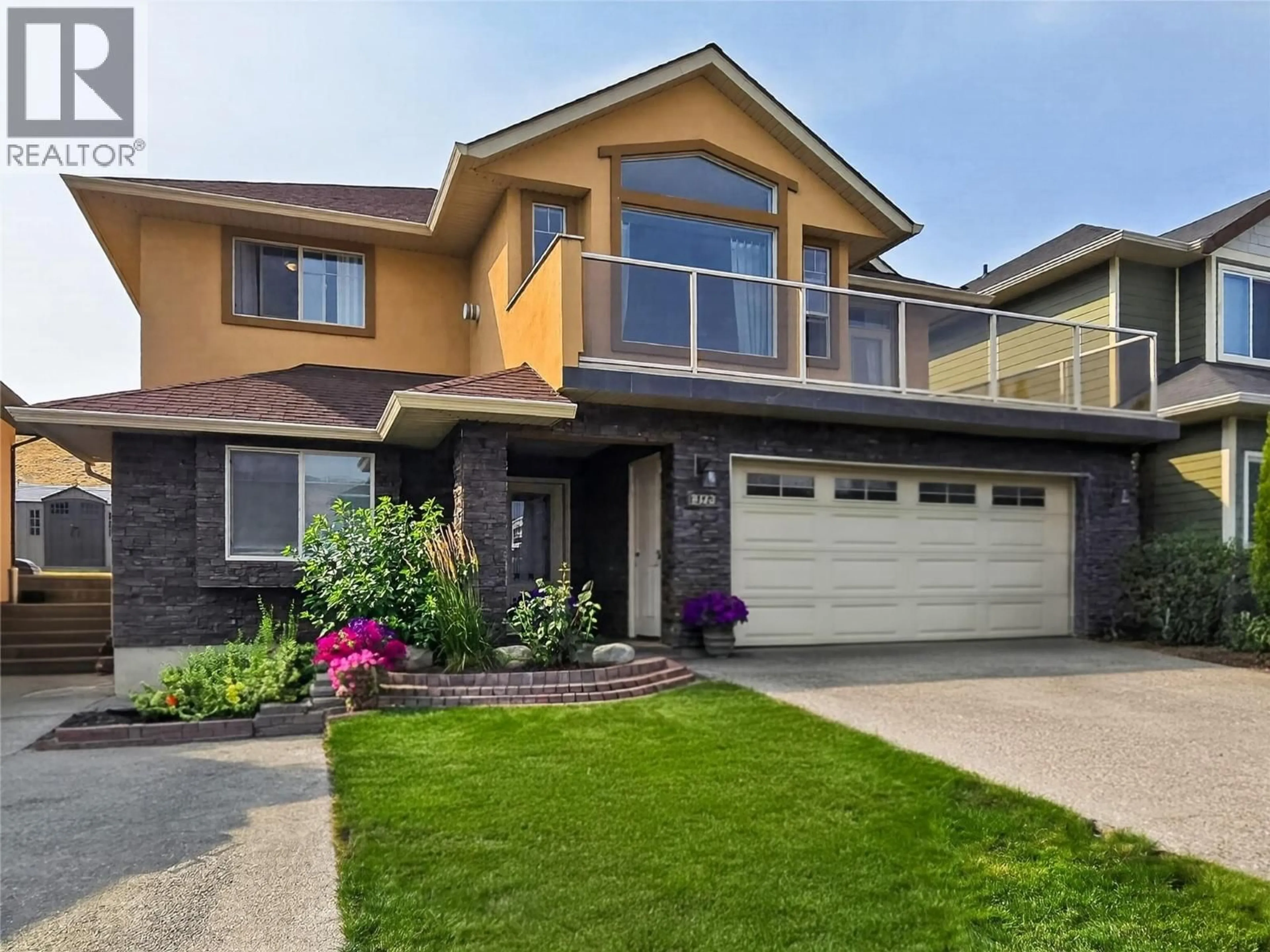 Home with vinyl exterior material, street for 8723 BADGER DRIVE, Kamloops British Columbia V2C0B2