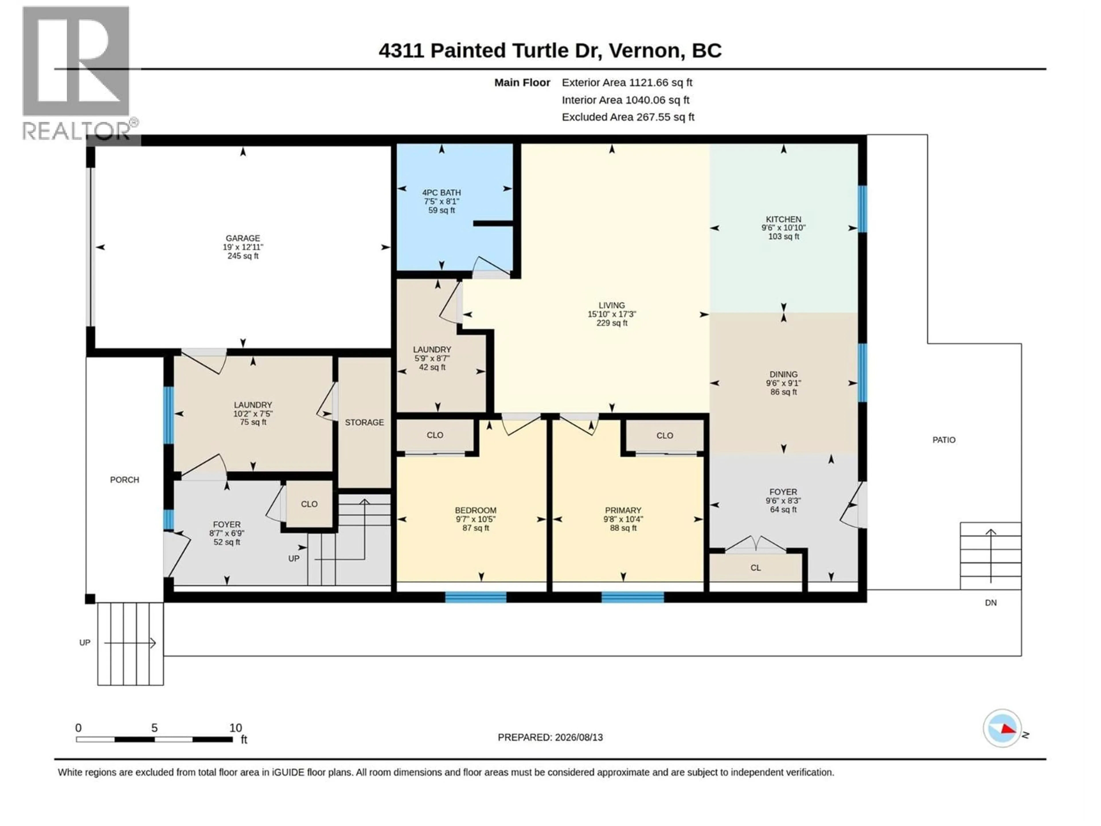 Floor plan for 4311 PAINTED TURTLE DRIVE, Vernon British Columbia V1H1A2