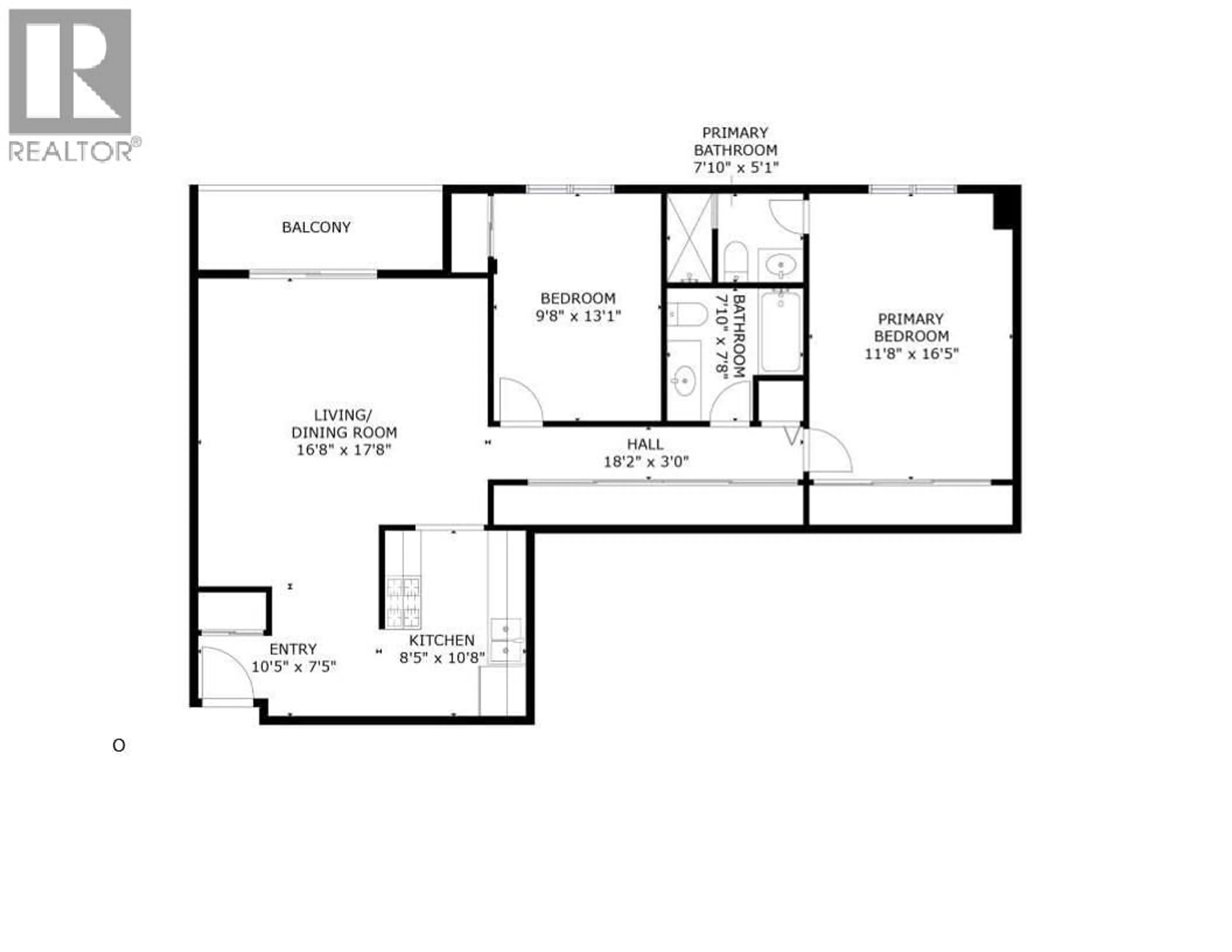 Floor plan for 305 - 555 ROWCLIFFE AVENUE, Kelowna British Columbia V1Y5Y8