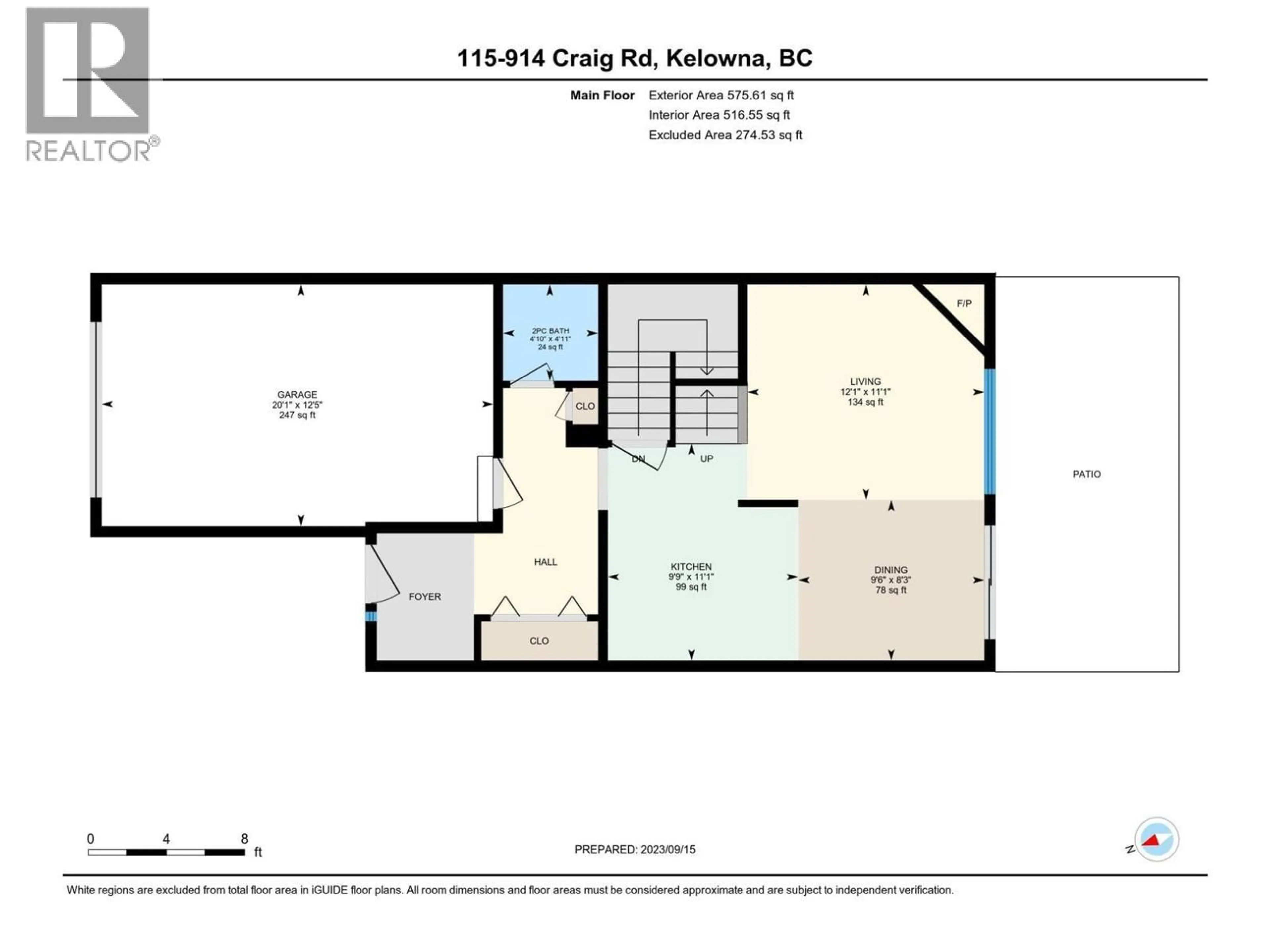 Floor plan for 115 - 914 CRAIG ROAD, Kelowna British Columbia V1X7Z7