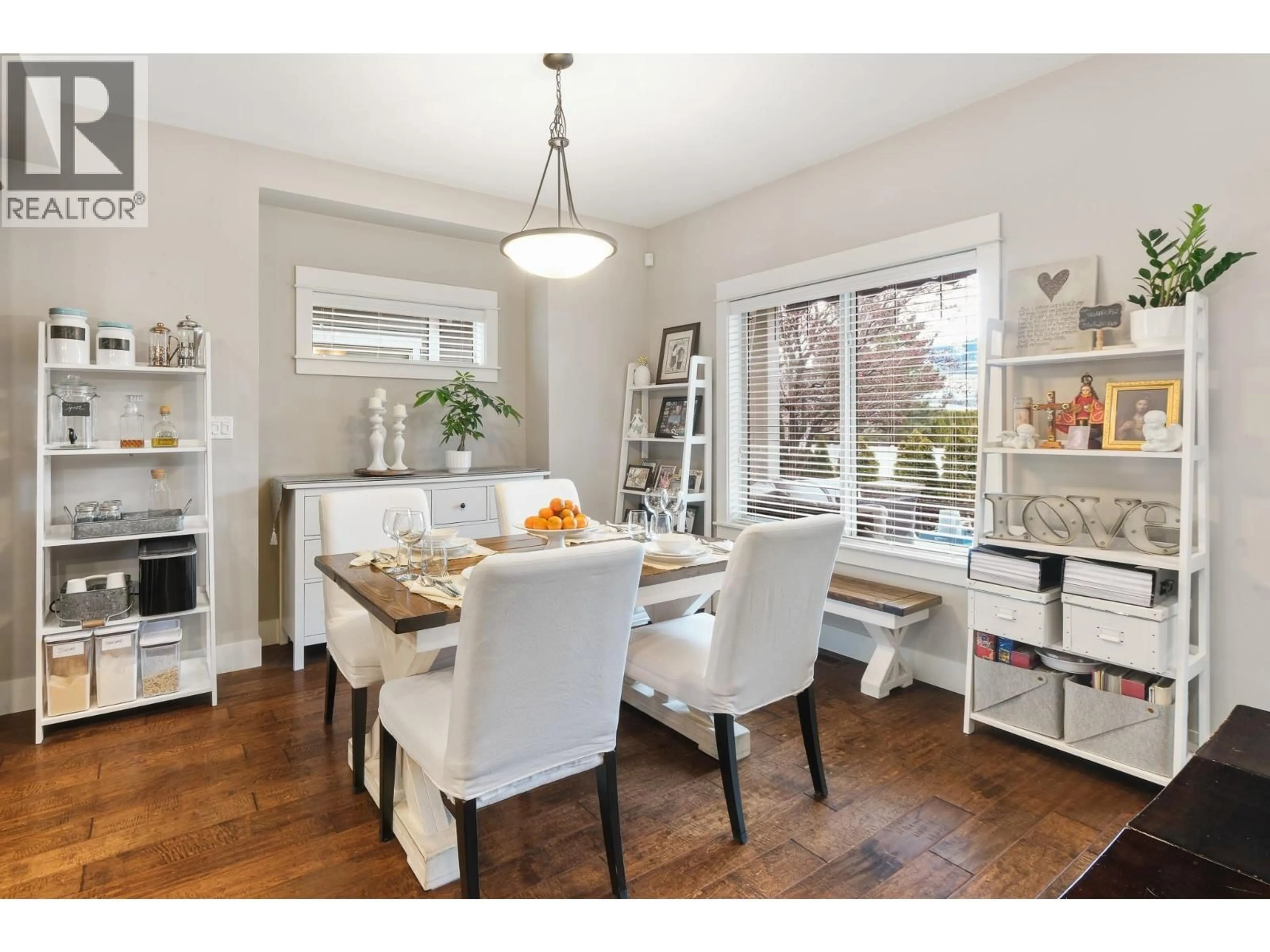 Dining room, wood/laminate floor for 8 - 6635 TRONSON ROAD, Vernon British Columbia V1H2K4
